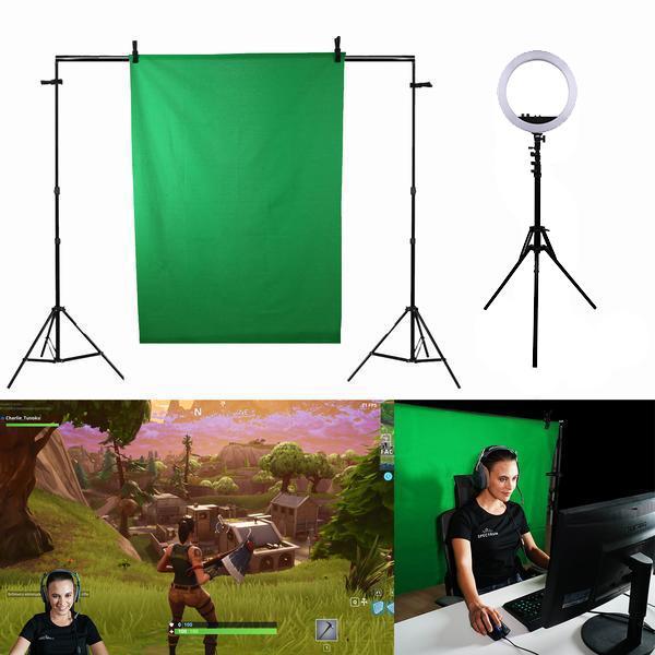SPECTRUM 'TWITCH KIT' Green Screen Gaming Live Stream Ring