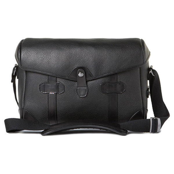 Barber Shop Small Messenger Pageboy Camera Bag (Black Leather) | Hypop