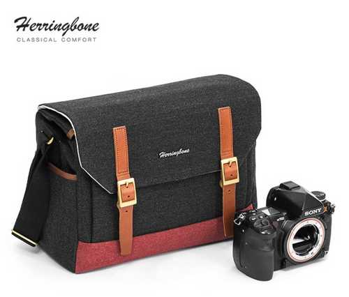 herringbone camera bag