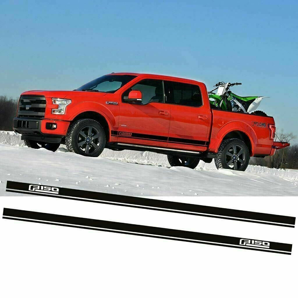 Vinyl Stripe Decal Car Body Rocker Side Skirt Sticker For