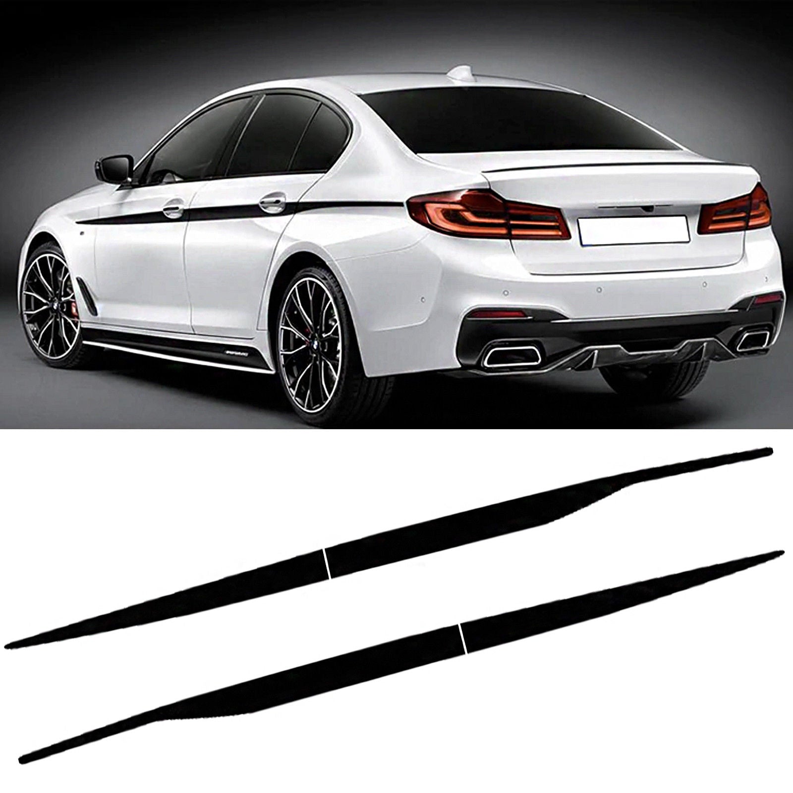  Duoles New Car Sports Styling Racing Decoration Performance  Rear View Mirror Stickers Front Decal Styling For BMW M3 M5 X1 X3 X5 X6 E36  E39 E46 E30 E60 E92 (Black Rear