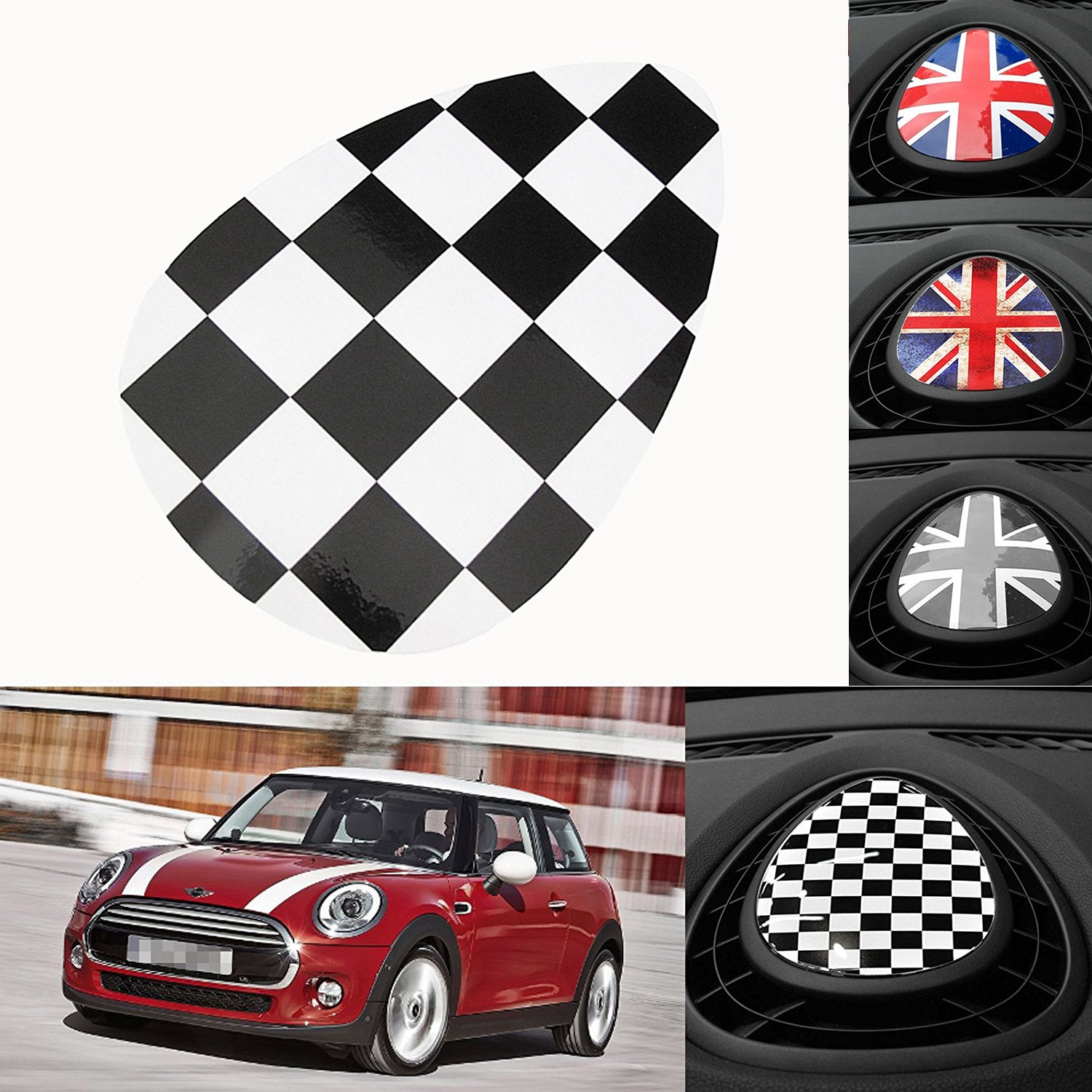 Dashboard Panel AC Air Vent Decor Vinyl Sticker Decal For Mini