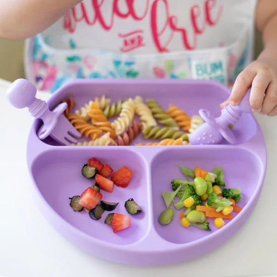 Silicone Grip Dish: Purple