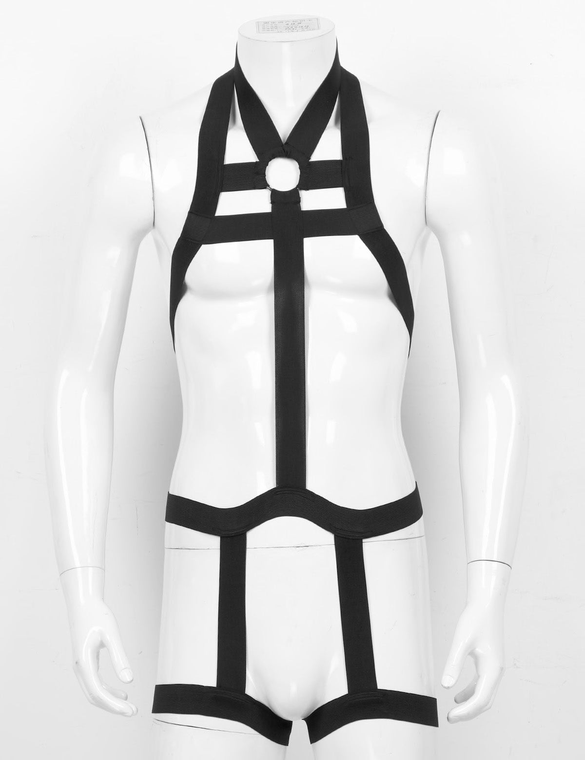 Mens Bondage Full Body Harness With Leg Garter – Liquidred