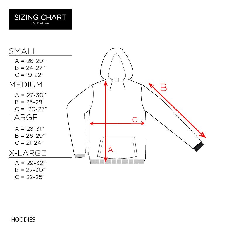converse jacket size guide