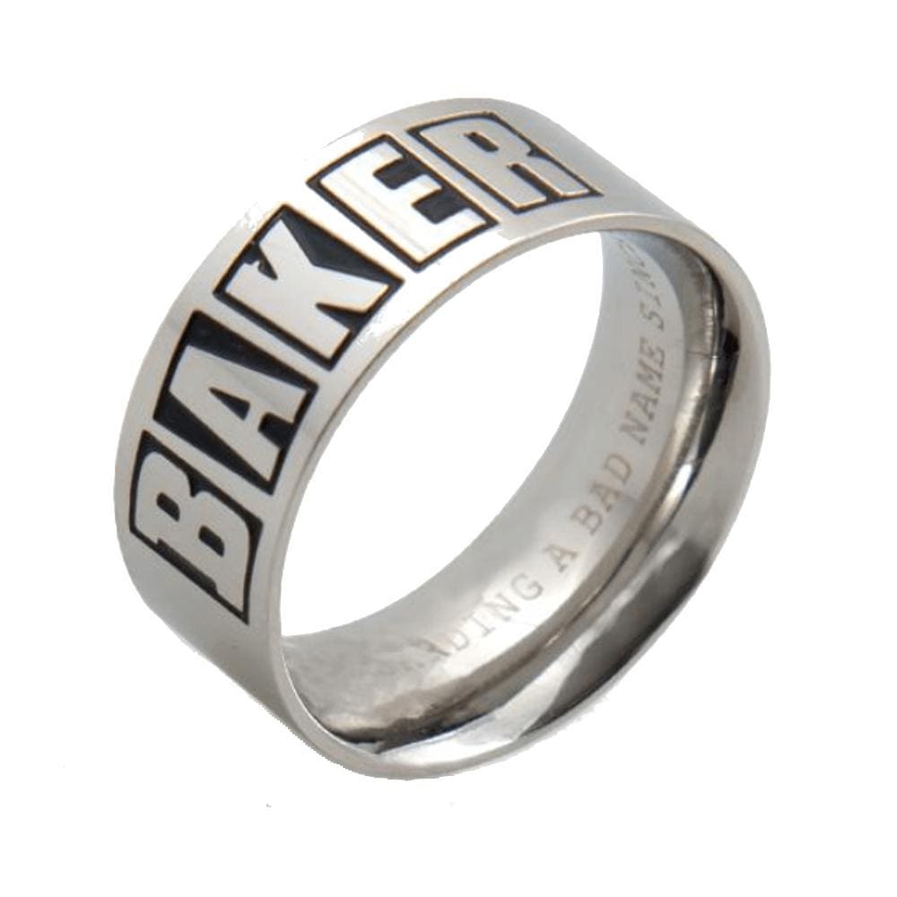 Baker Ring Brand Logo Silver – 50-50 Skate Shop