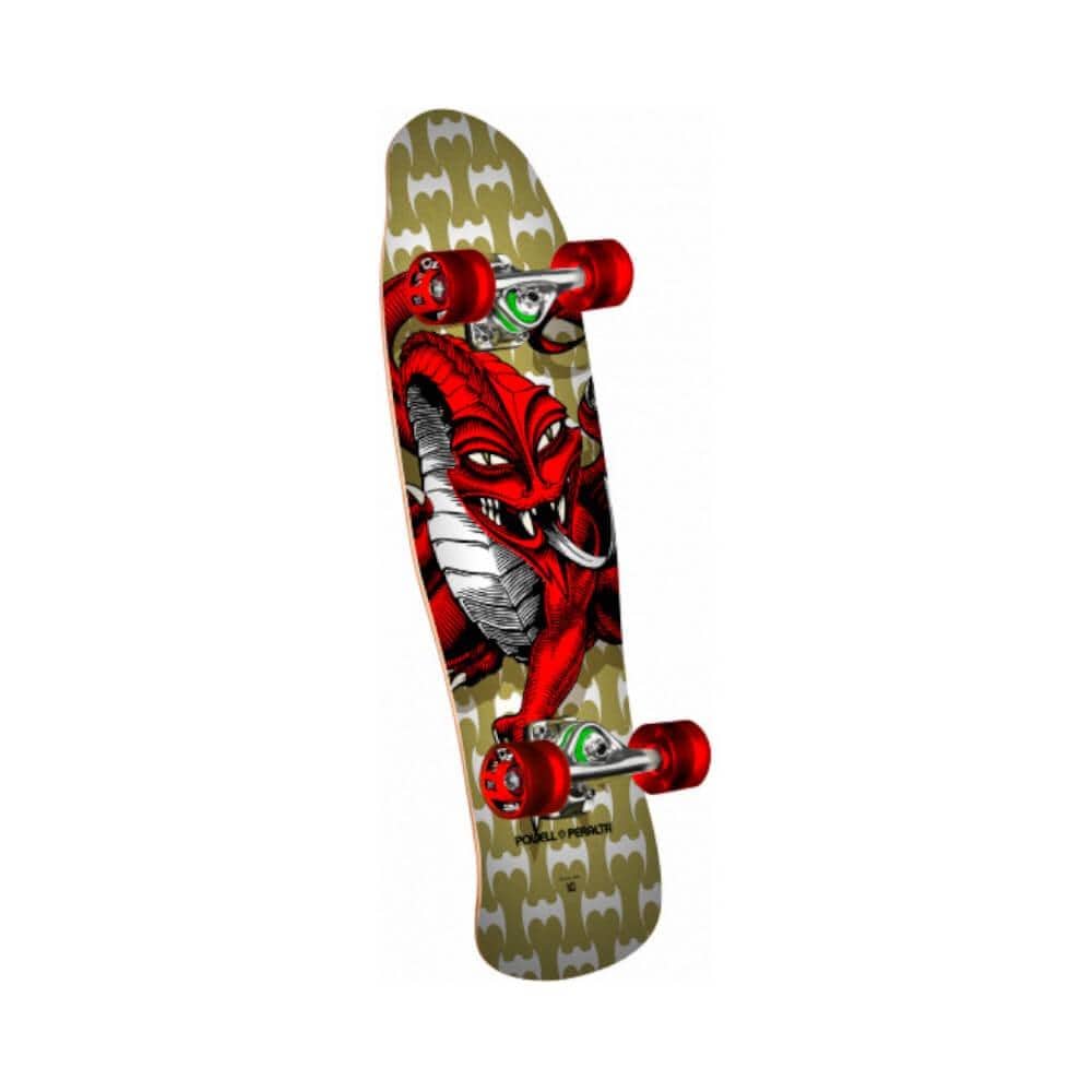 Of anders Oh jee Wafel Powell Peralta Skateboard Complete Mini Cab Dragon 8.0" x 29.5" Gold 13.25"  WB | Afterpay & Zip Pay Available | Free Shipping Over $50