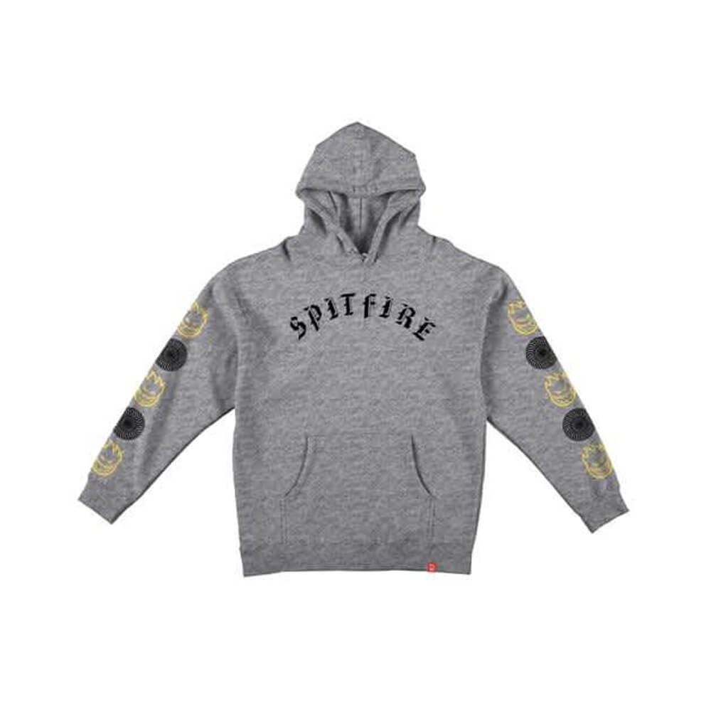 Spitfire Skate Sweater Hoodie Old E Combo Silver Heather Black | 50-50 ...