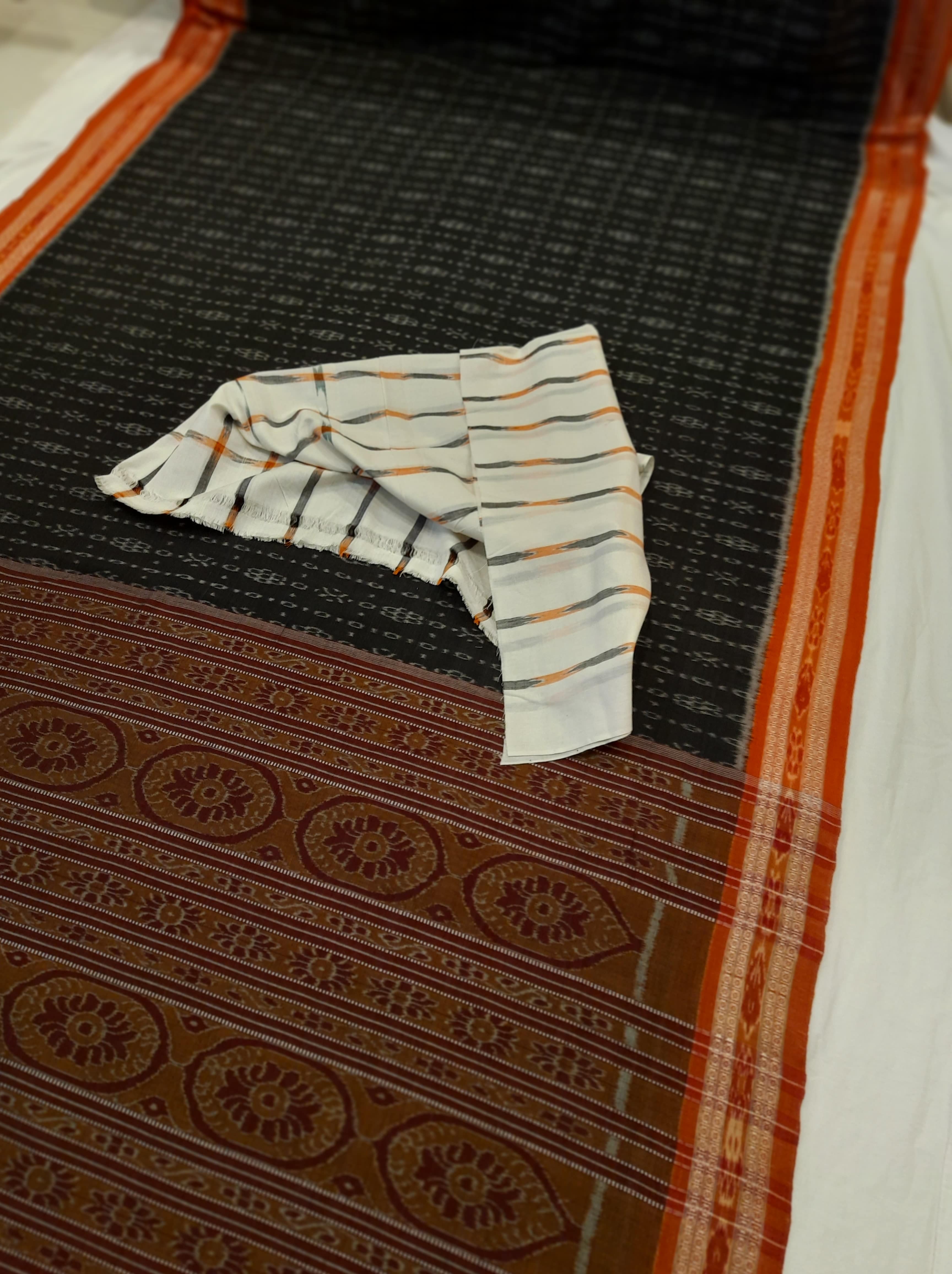 Green Ikkat Bomkai Cotton Saree | P131104844 – Priyadarshini Handloom