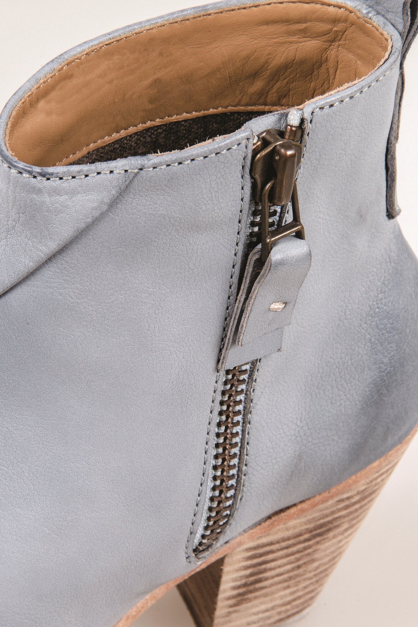 blue leather ankle boots uk