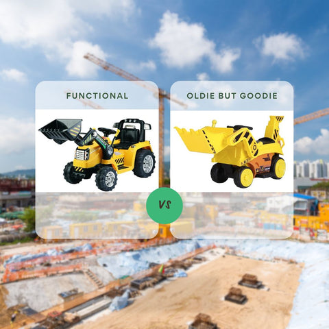 What Is The Difference Between The RiiRoo XS1 Ground Loader and the RiiRoo 6V Ride On Construction Truck Digger?
