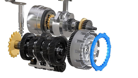 motorbike clutch expanded