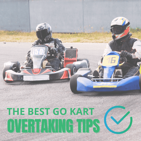 2 kart racers racing round a kart track