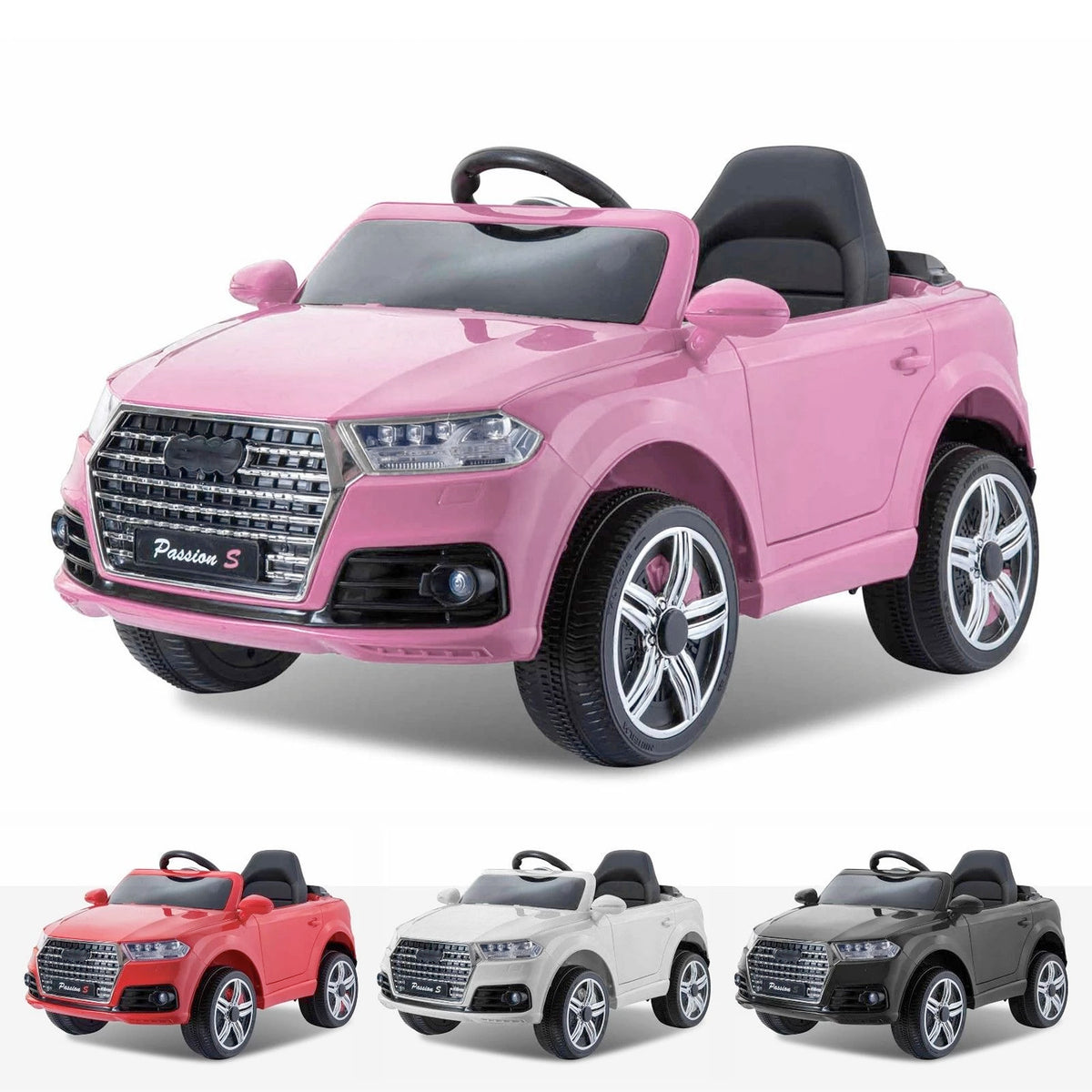 pink audi electric ride car