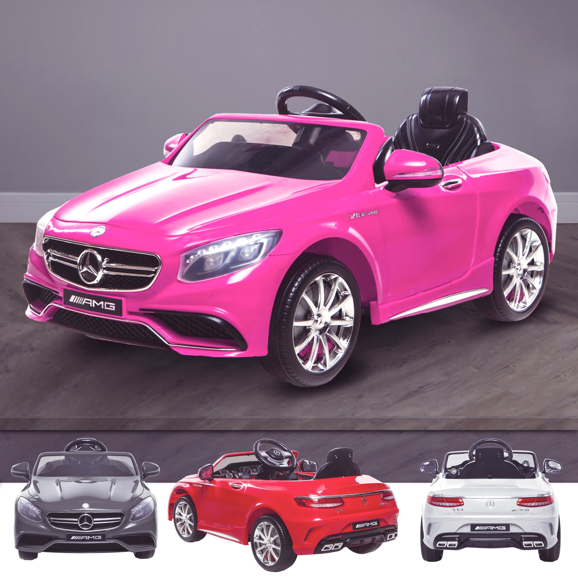 pink mercedes ride on