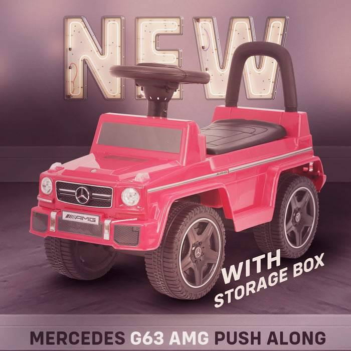 pink mercedes push car