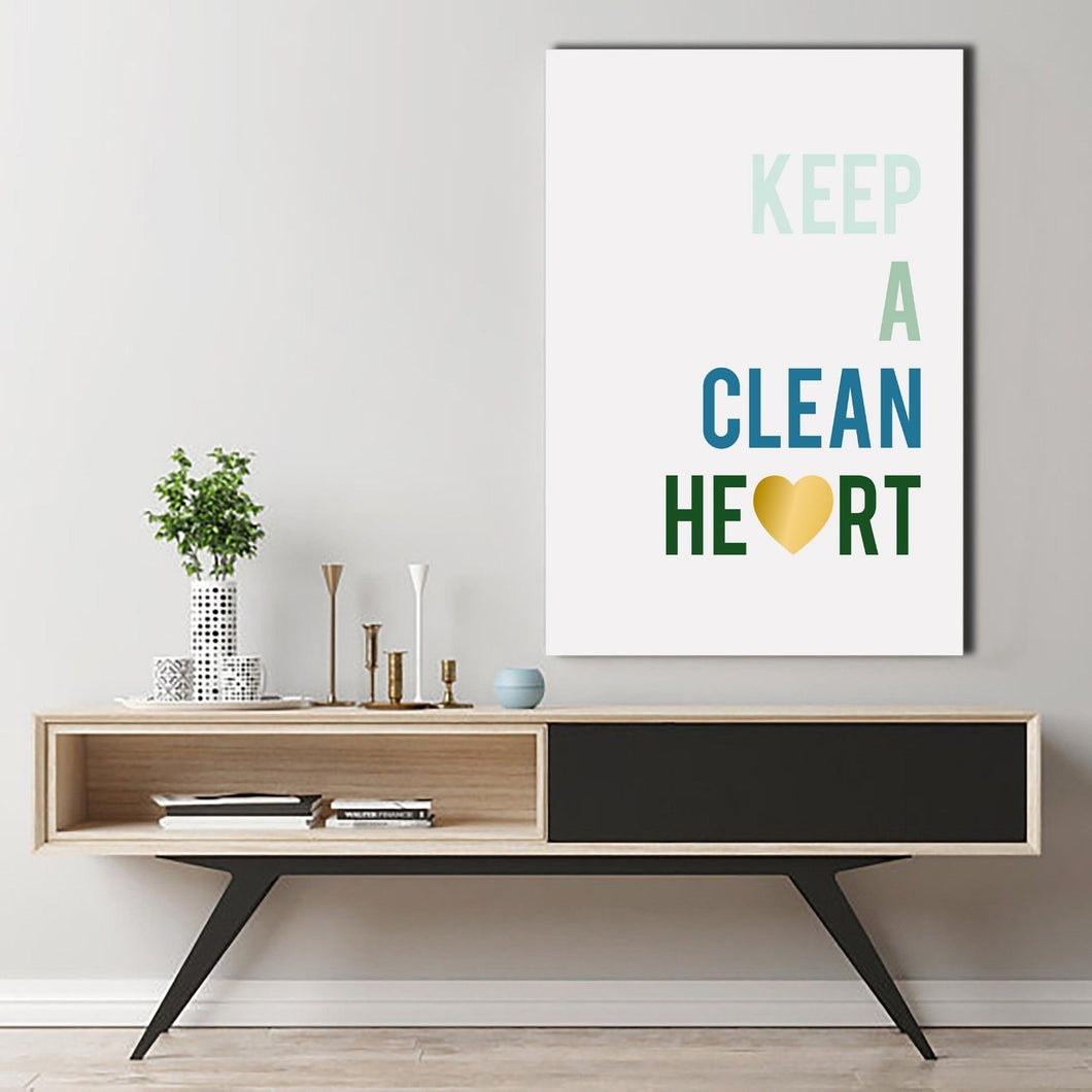 Keep A Clean Heart Framed Canvas Wall Art Living Room Dg Canvas