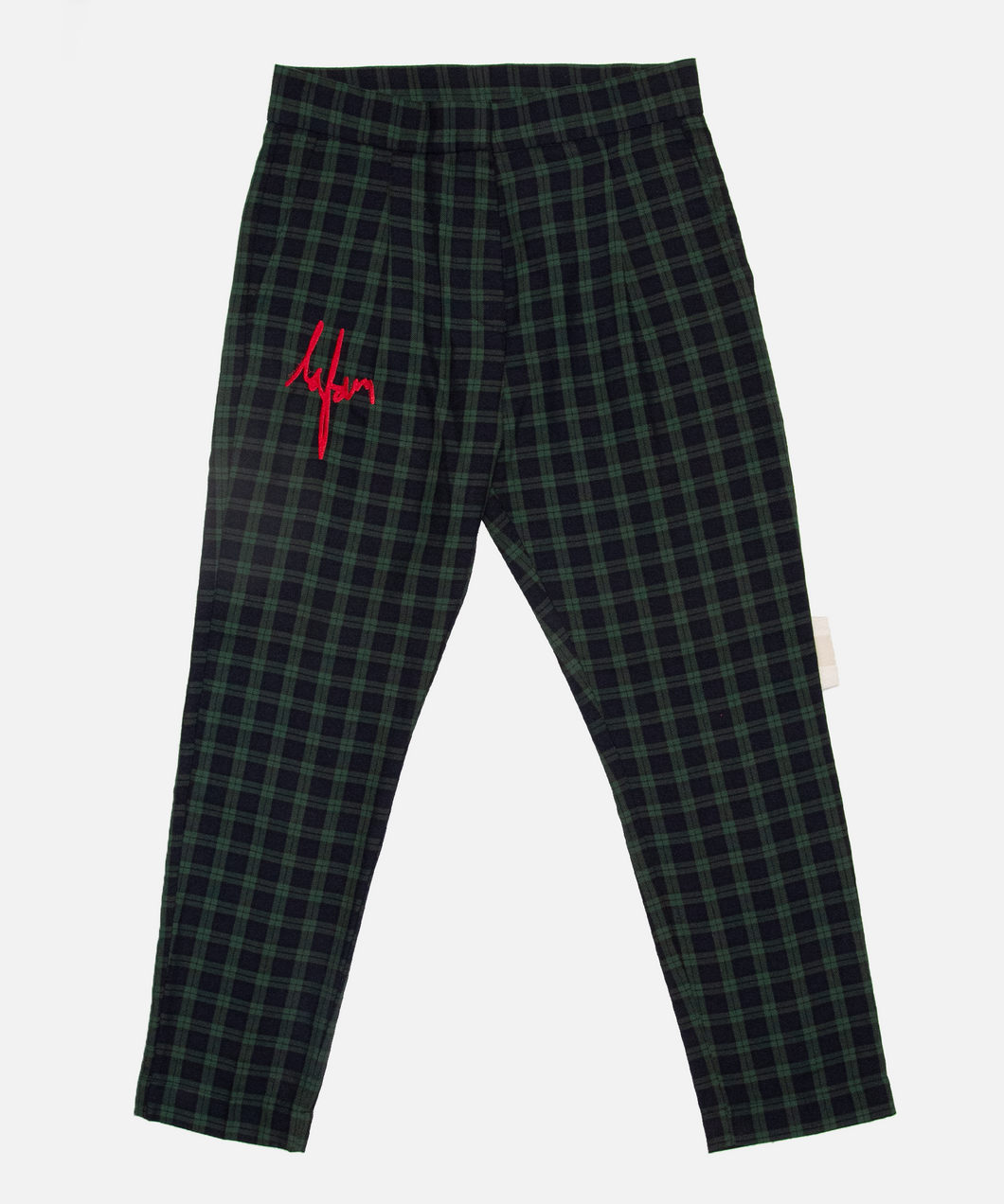 black and green plaid pants