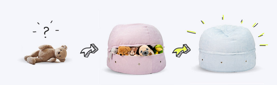 teddy bean bag storage