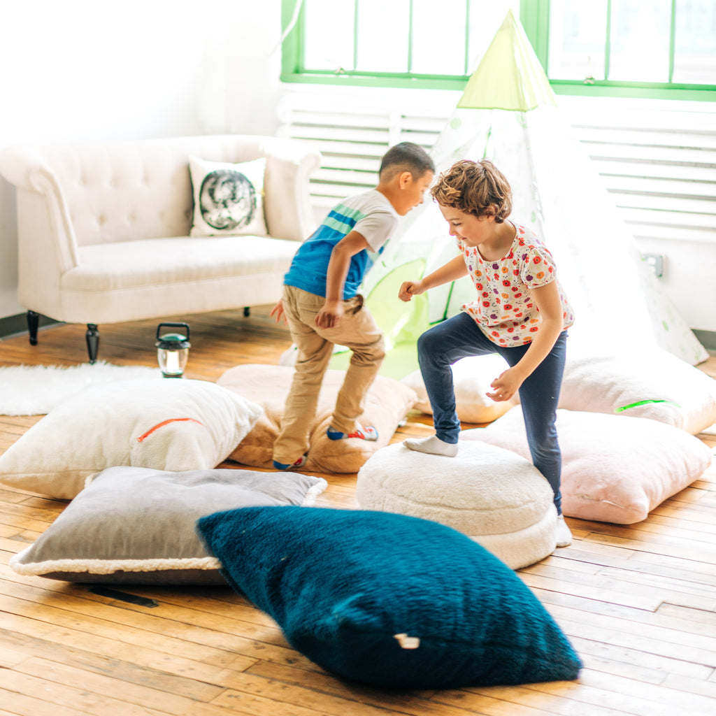 sherpa floor pillow