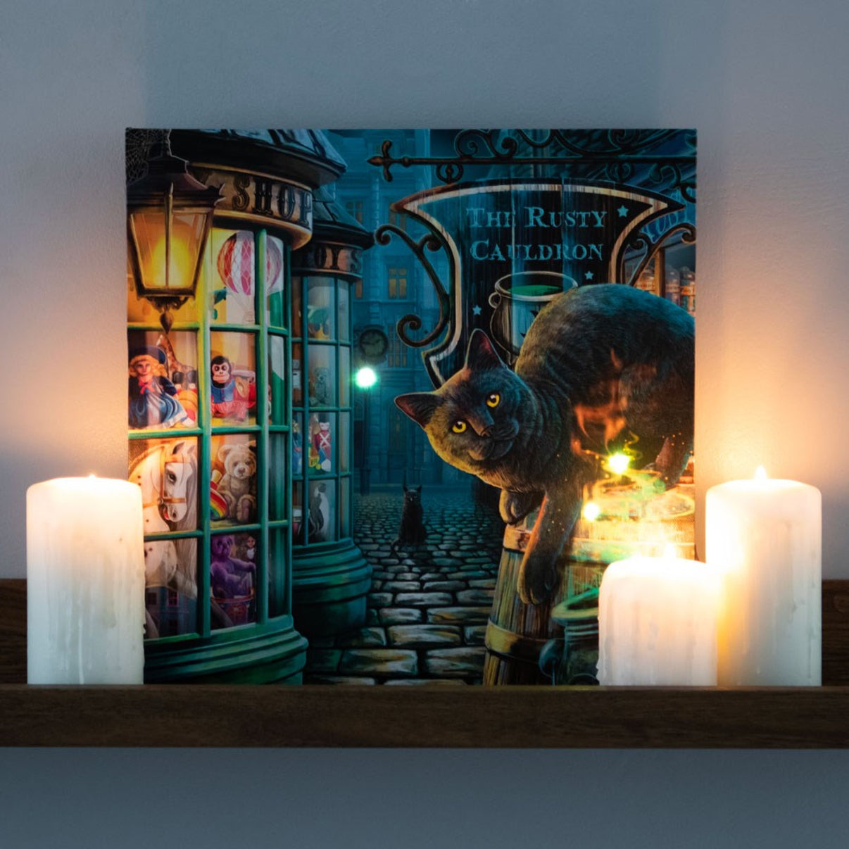 The Rusty Cauldron Light Up Canvas Plaque by Lisa Parker – Realm of the ...