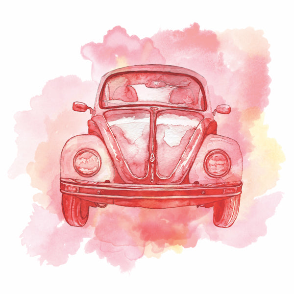 watercolor car