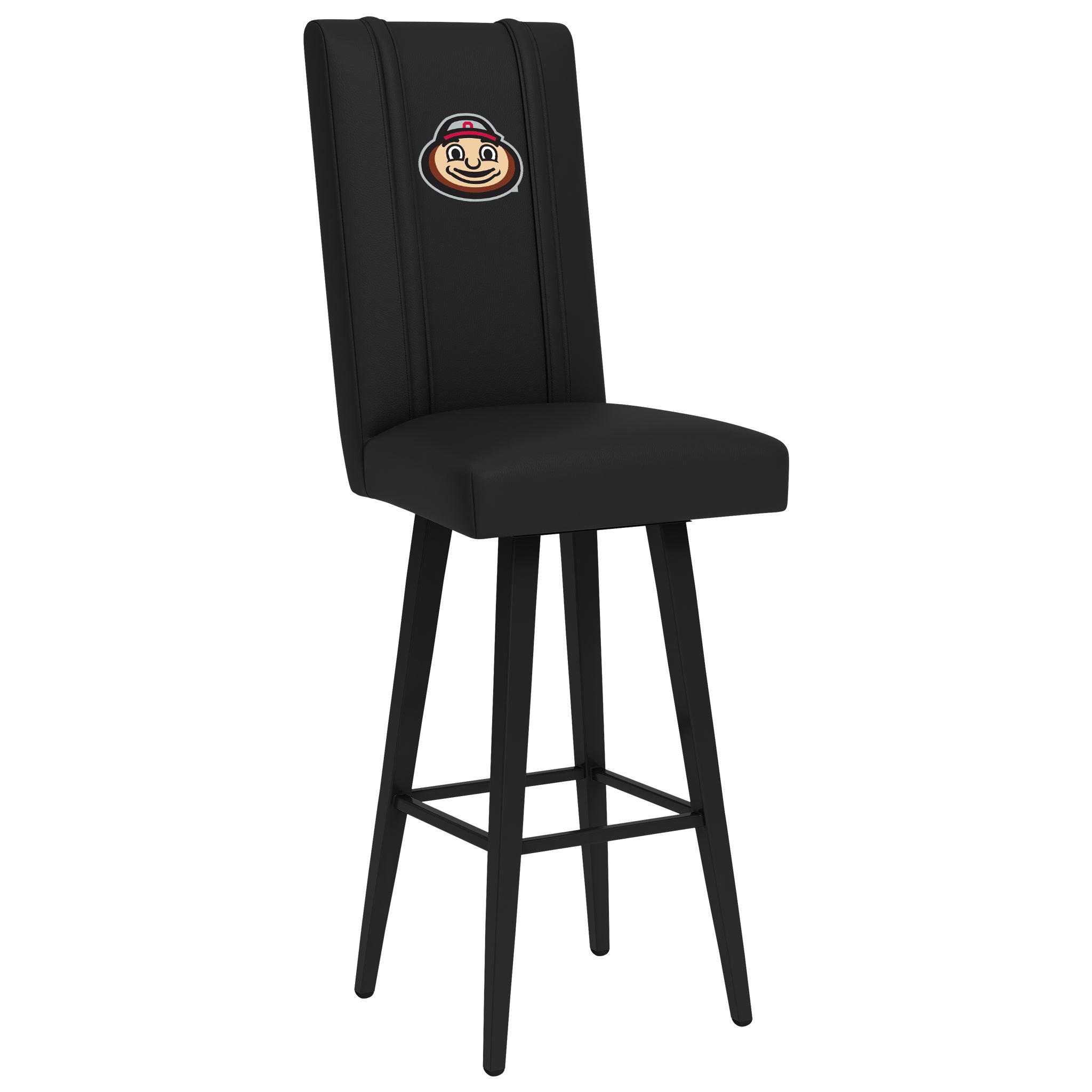 Ohio State Swivel Bar Stool 2000 With Ohio State Buckeyes Brutushead Logo  