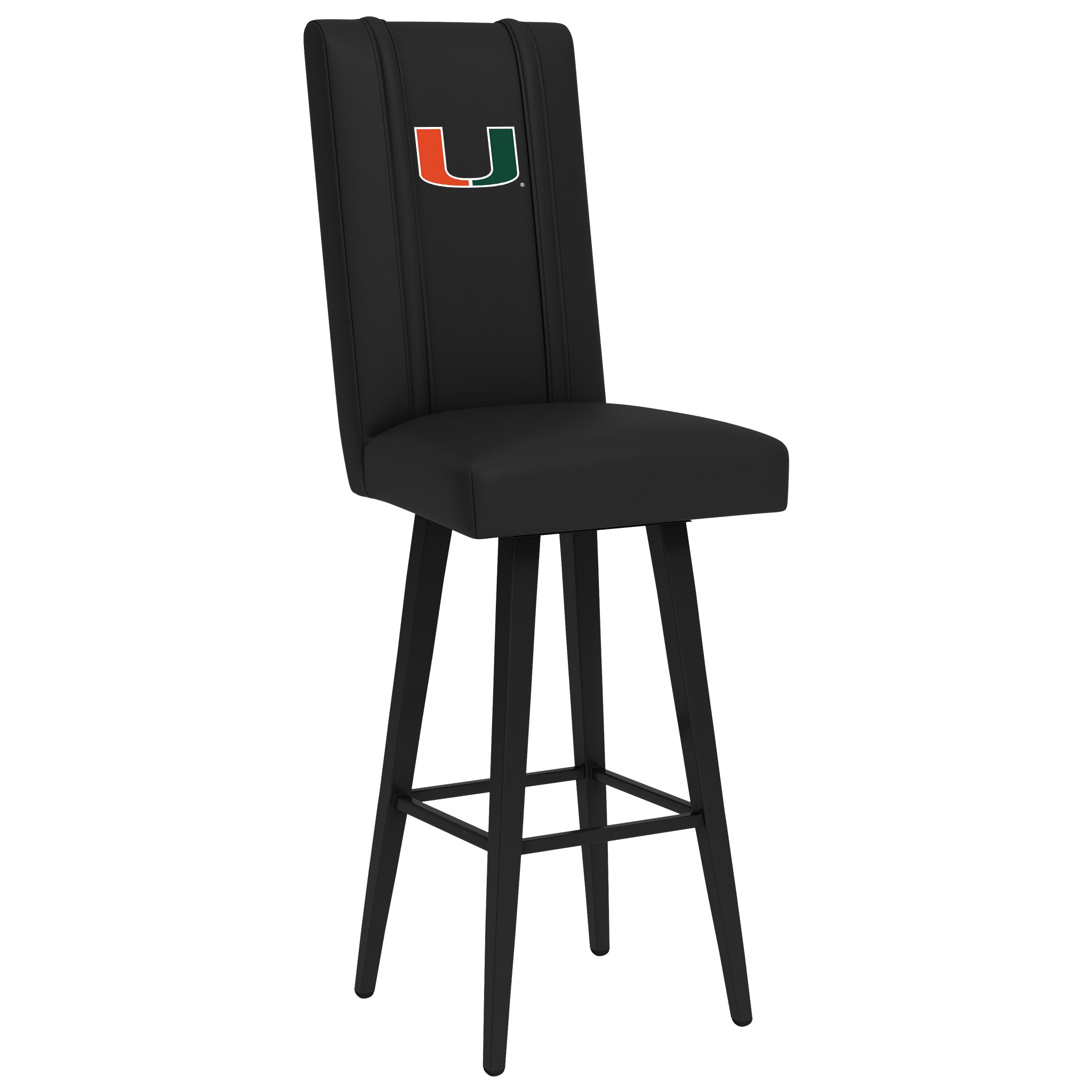 Miami Hurricanes Swivel Bar Stool 2000 With Miami Hurricanes Logo