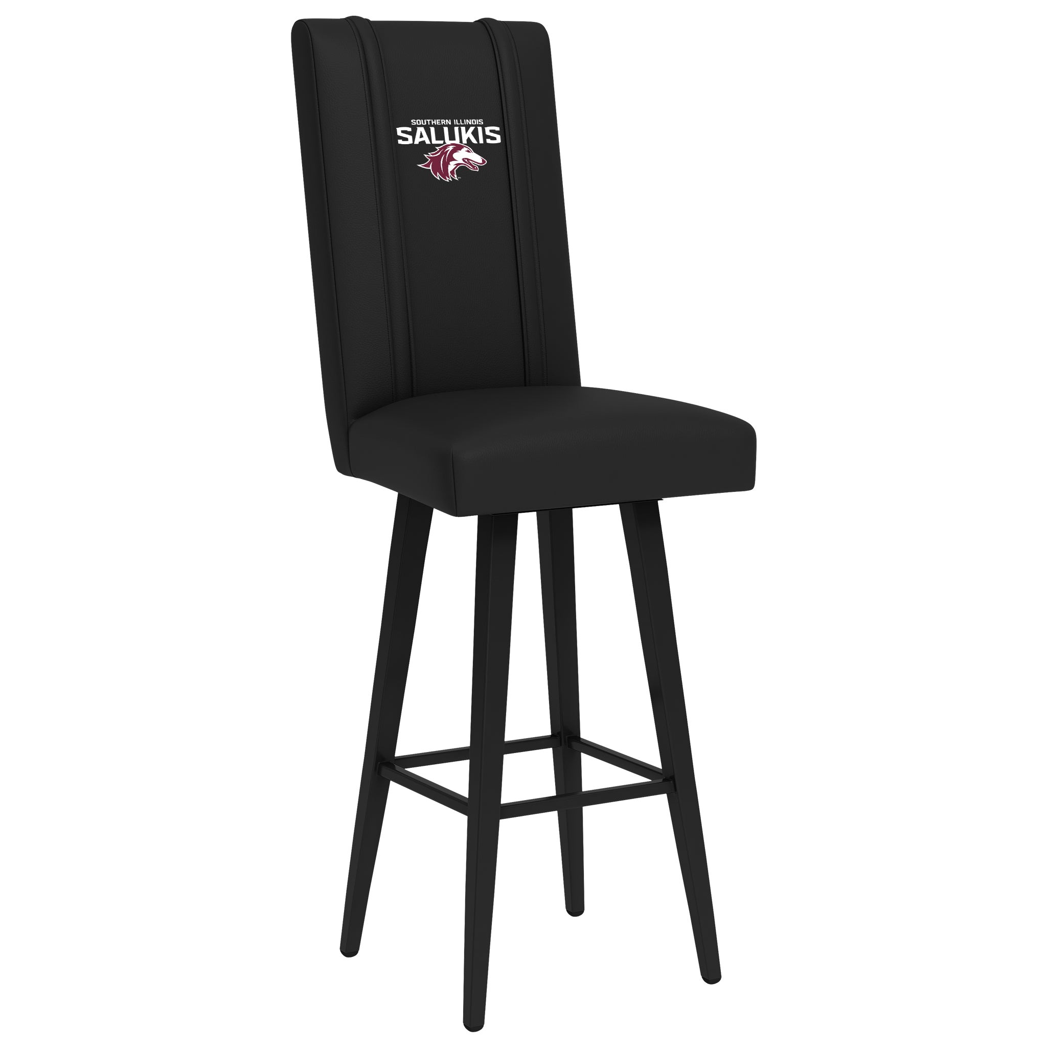 Southern Illinois Salukis Swivel Bar Stool 2000 With Southern Illinois Salukis Logo