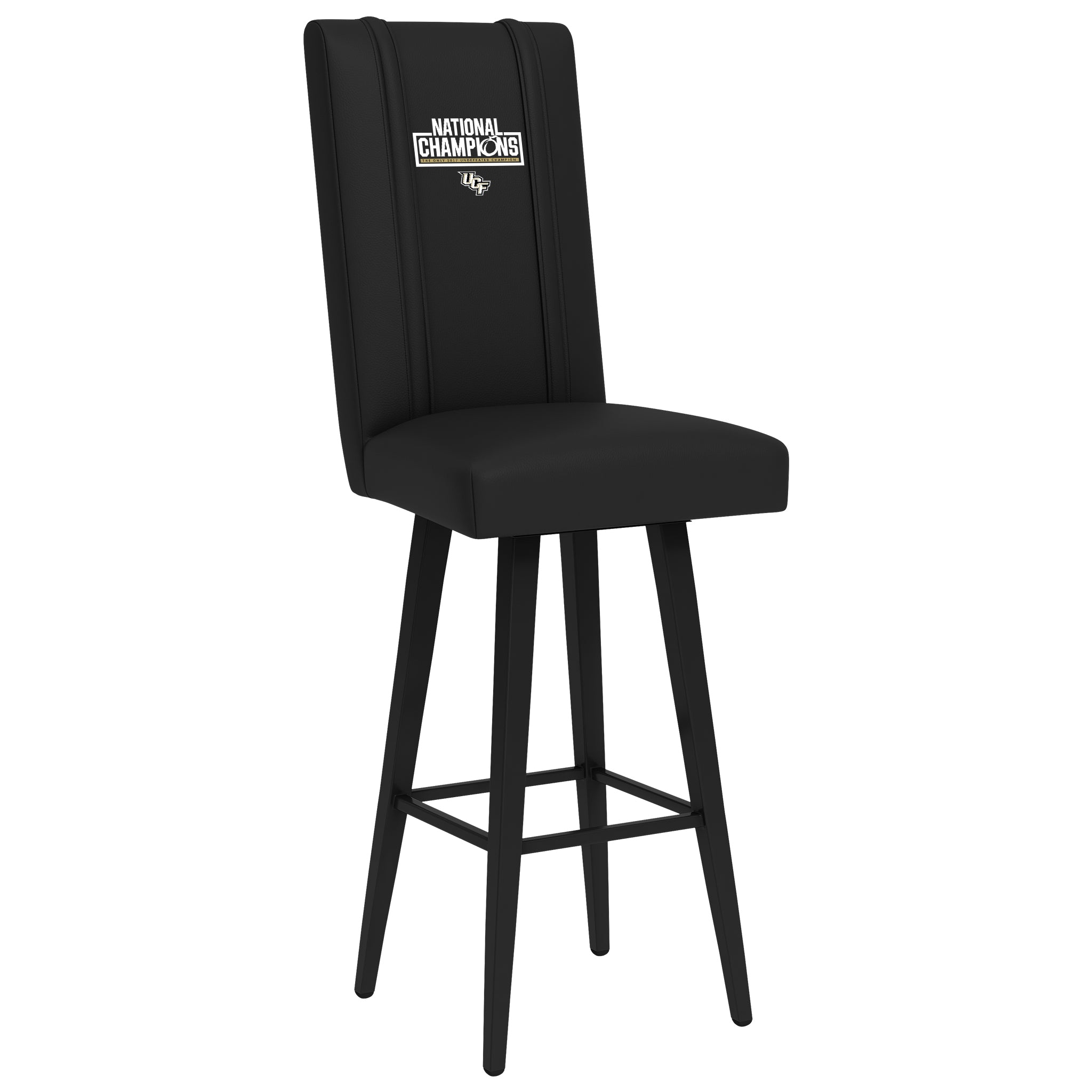 Ucf National Champions Swivel Bar Stool With Ucf National Champions Logo Panel