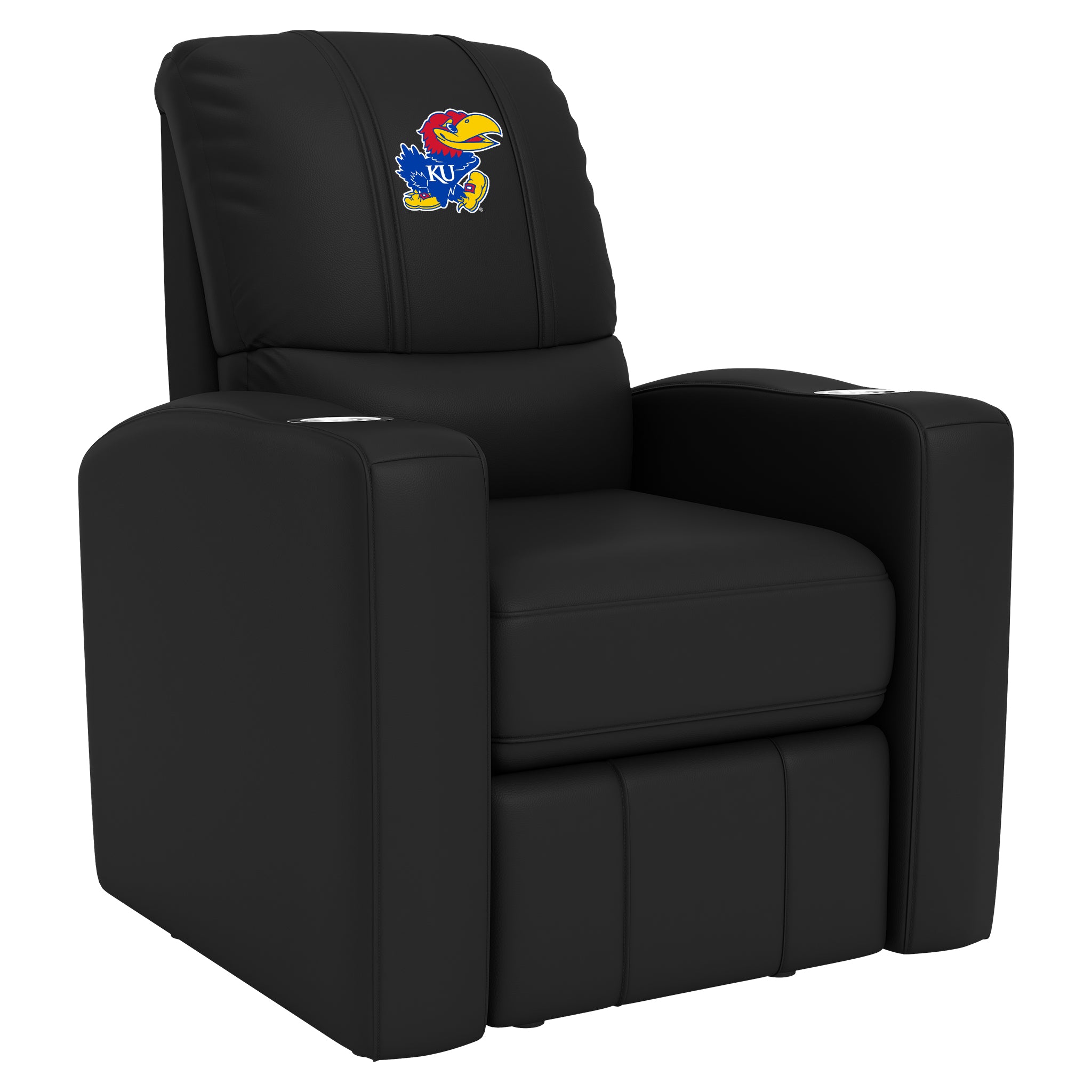 Kansas Jayhawks Stealth Recliner with Kansas Jayhawks Logo Panel