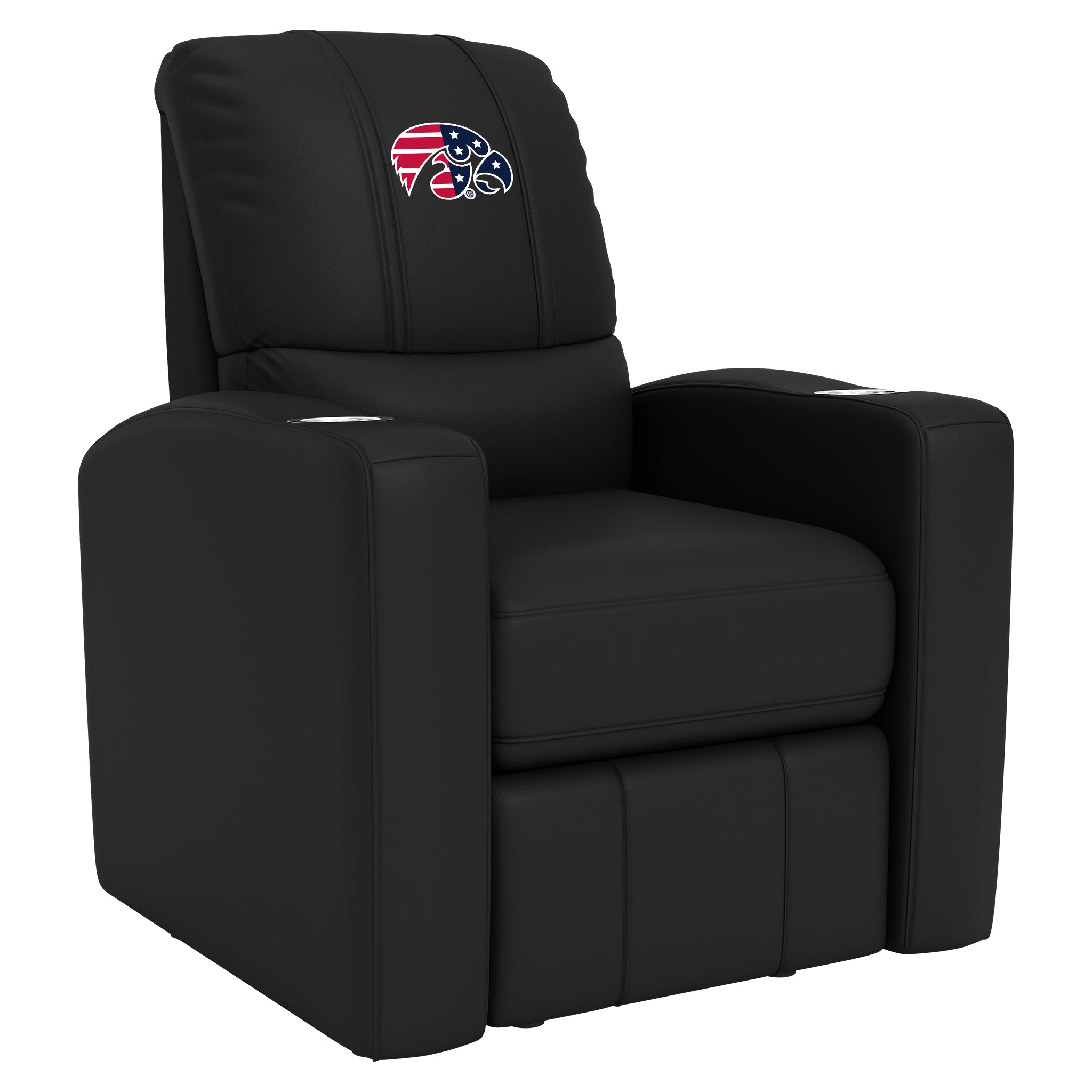 Iowa Hawkeyes Stealth Recliner with Iowa Hawkeyes Patriotic Primary Logo