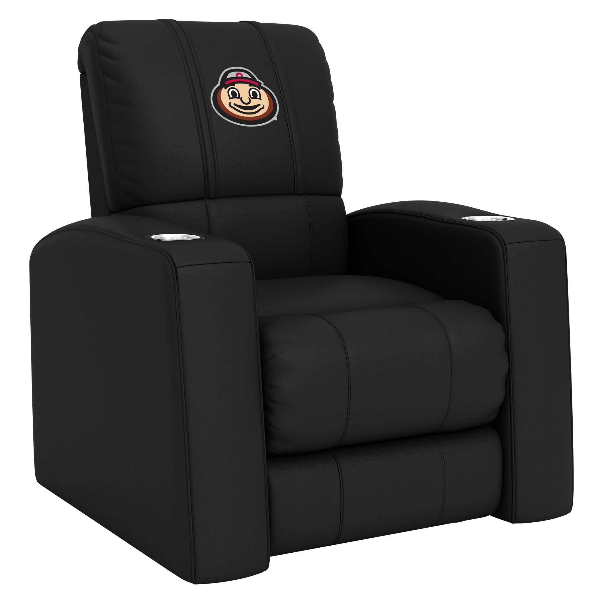 Ohio State Home Theater Recliner with Ohio State Buckeyes Brutus Head Logo
