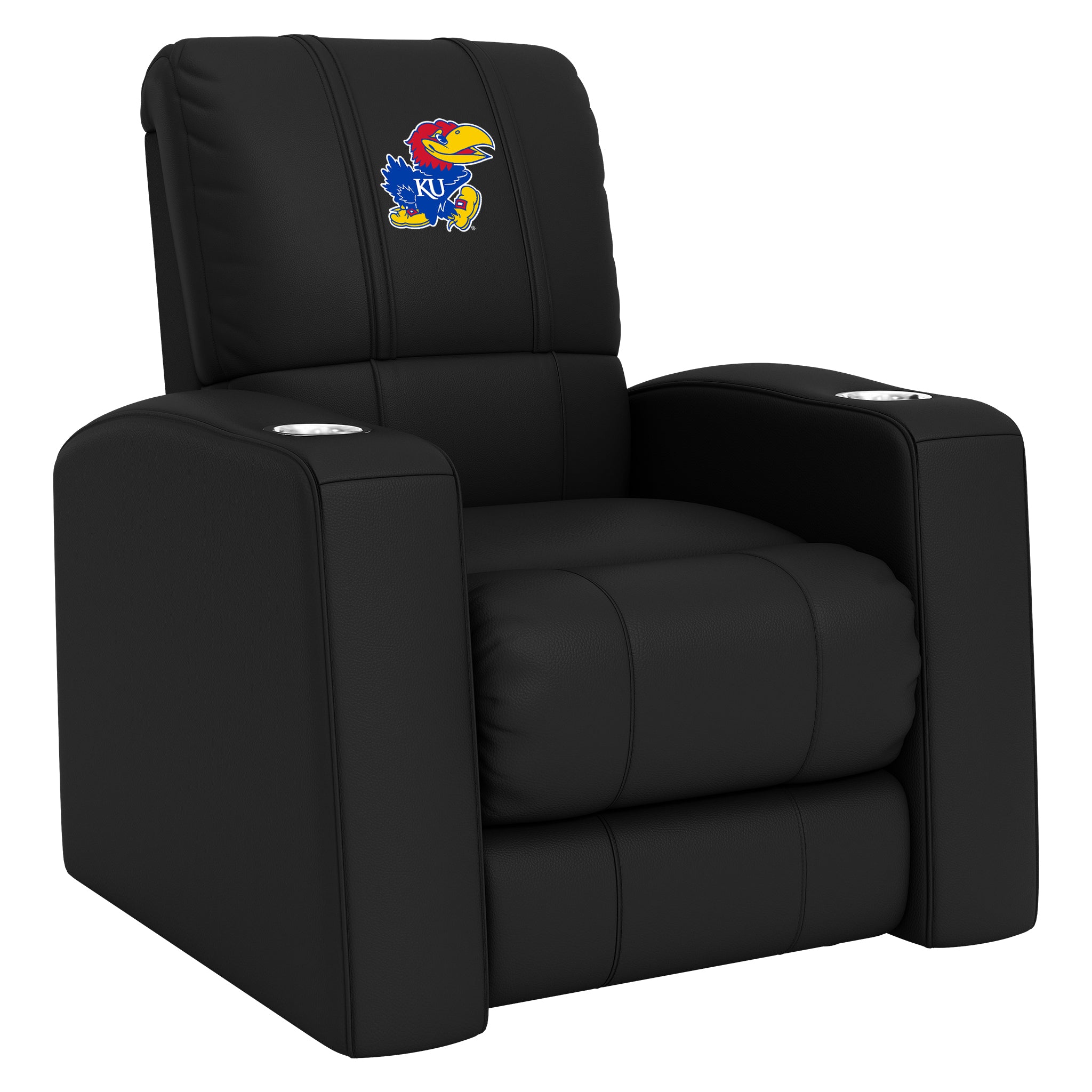 Kansas Jayhawks Home Theater Recliner with Kansas Jayhawks Logo Panel