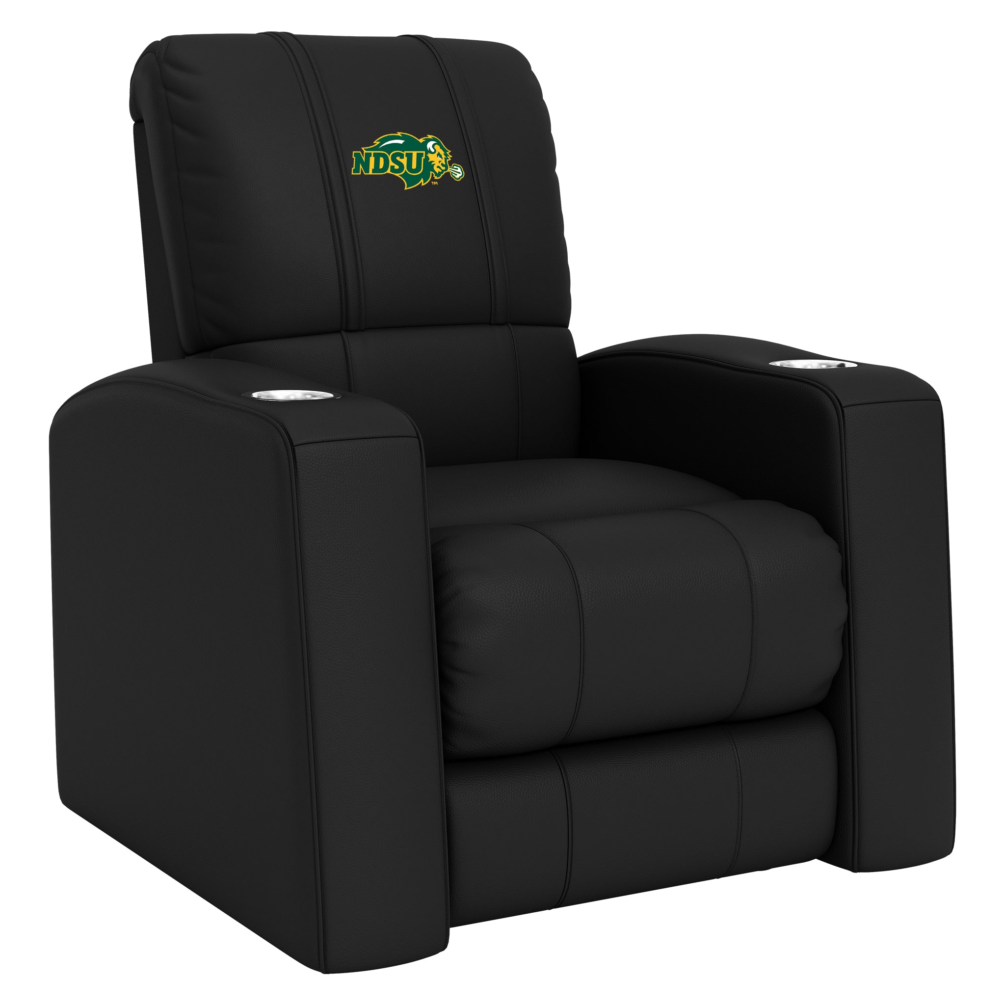 North Dakota State Bison Home Theater Recliner with North Dakota State Bison Primary Logo