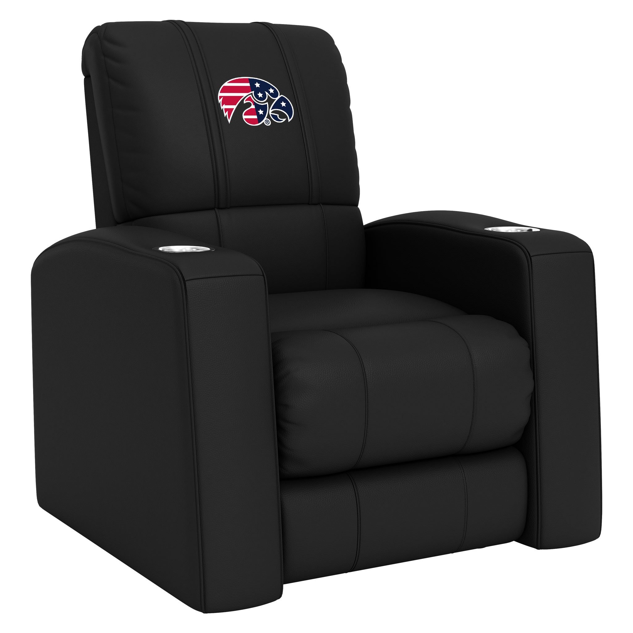 Iowa Hawkeyes Home Theater Recliner with Iowa Hawkeyes Patriotic Primary Logo