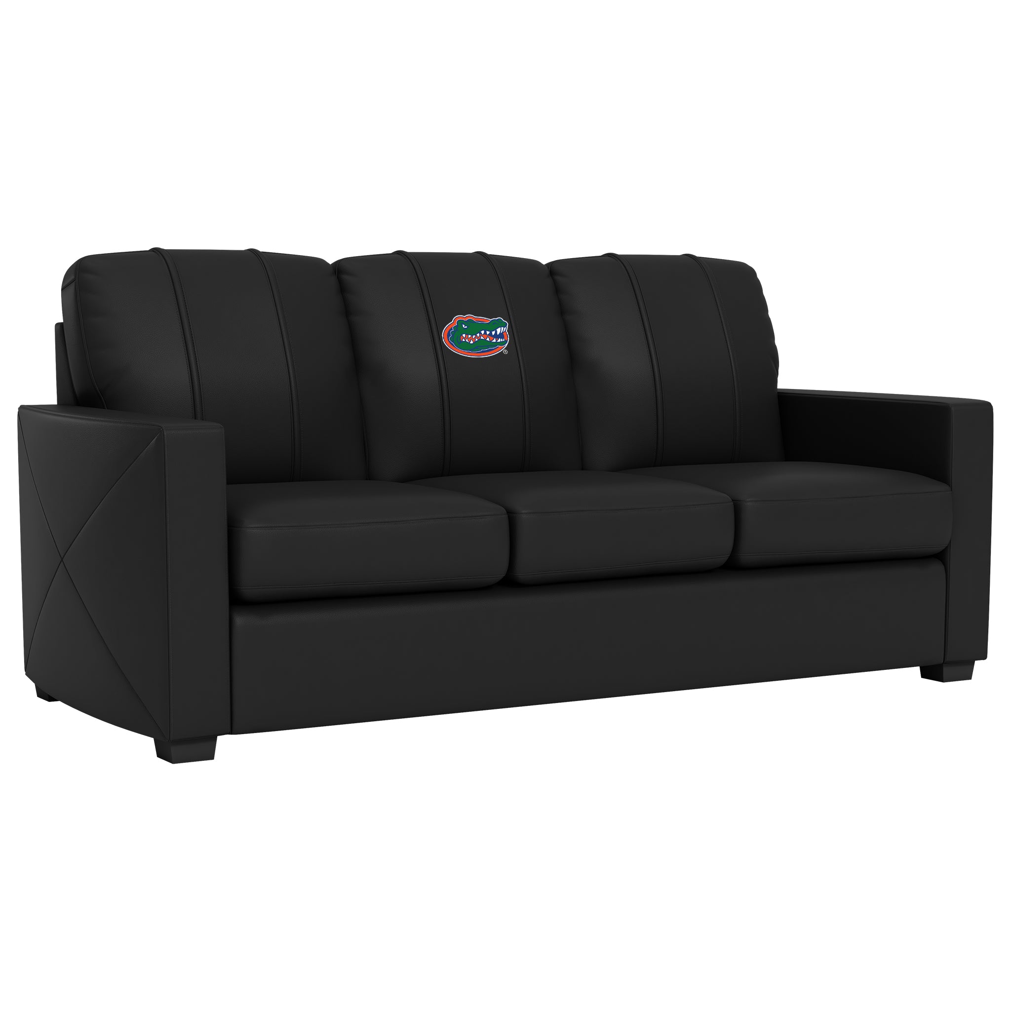 Florida Gators Silver Sofa with Florida Gators Primary Logo Panel