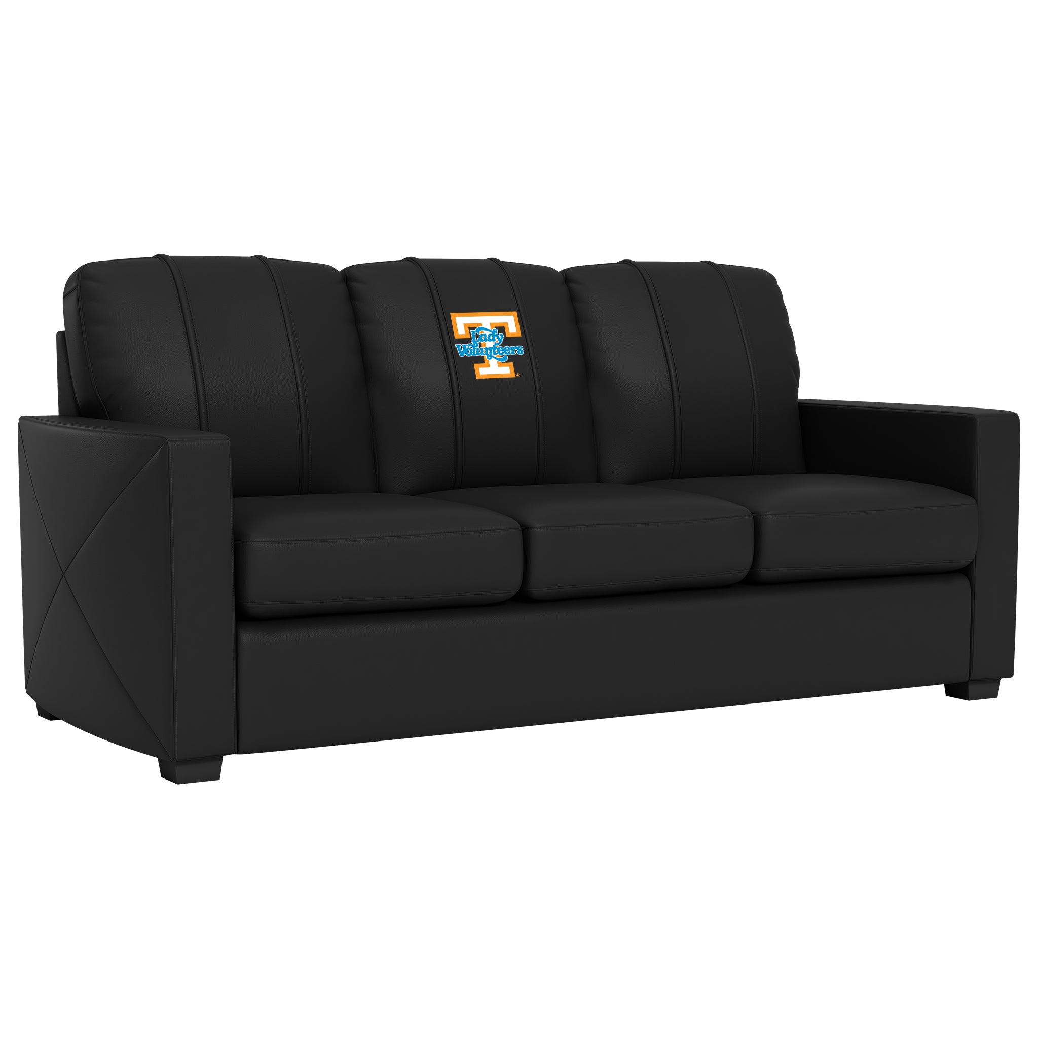 Tennessee Volunteers Silver Sofa with Tennessee Lady Volunteers Logo