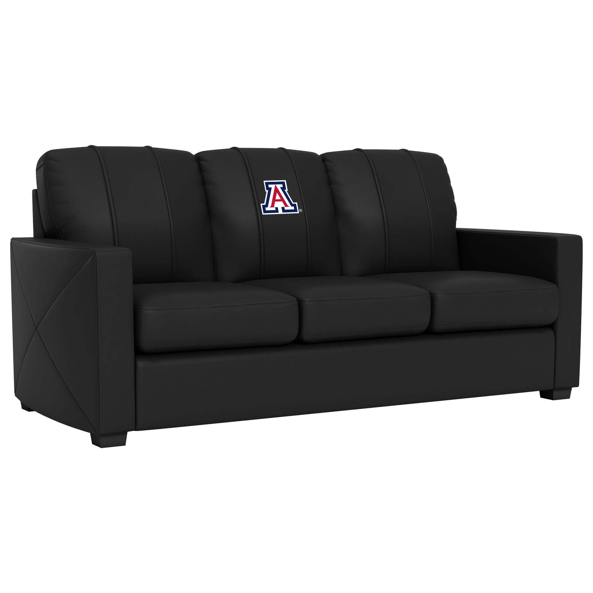 Arizona Wildcats Silver Sofa with Arizona Wildcats Logo