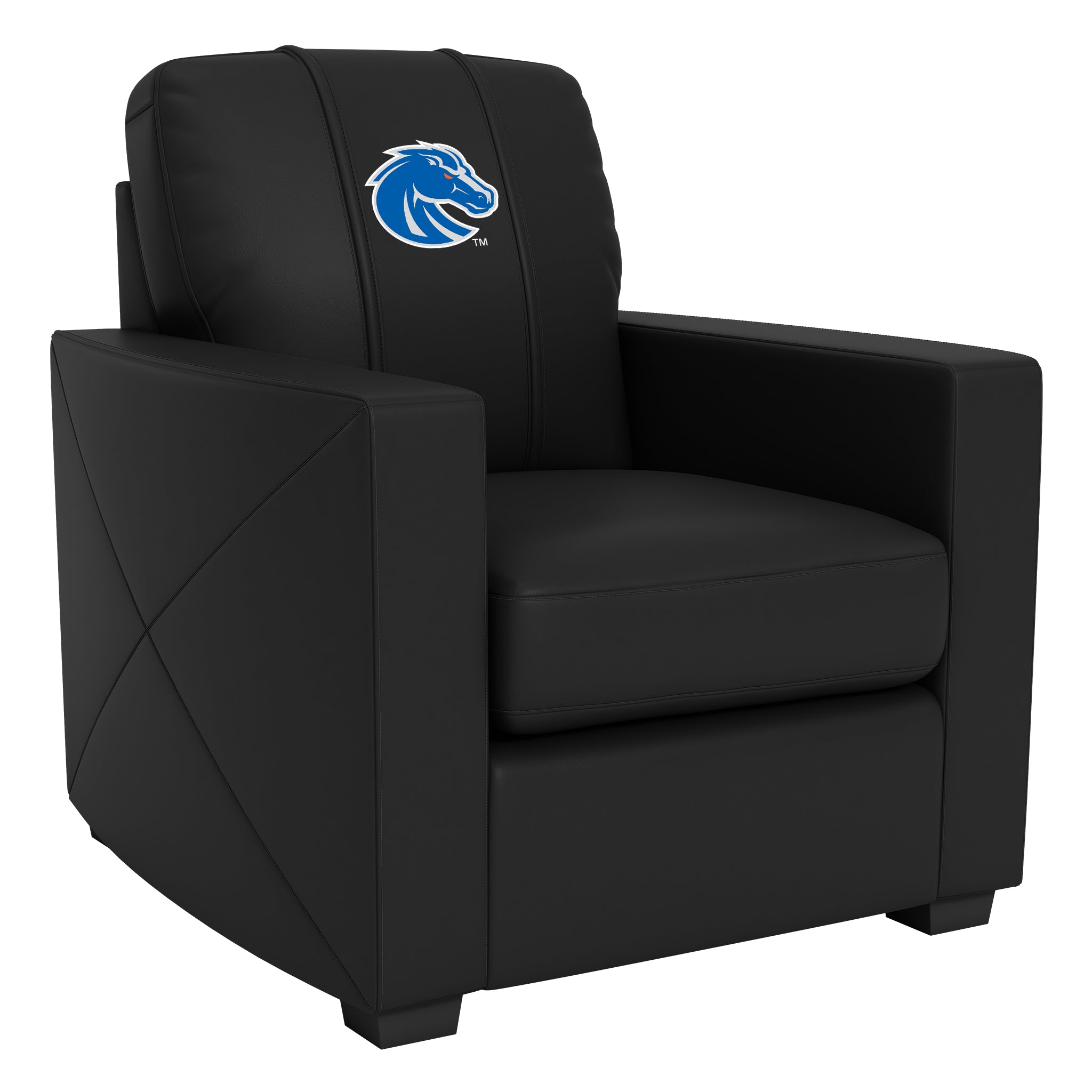 Boise State Broncos Silver Club Chair with Boise State Broncos Logo