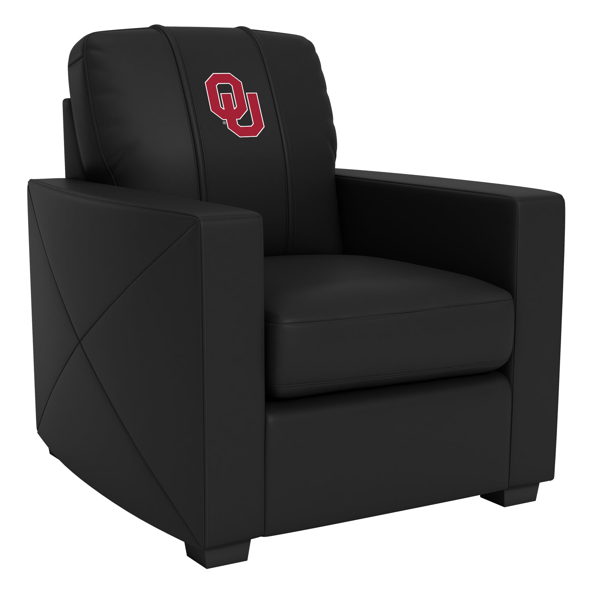 Oklahoma Sooners Silver Club Chair with Oklahoma Sooners Logo