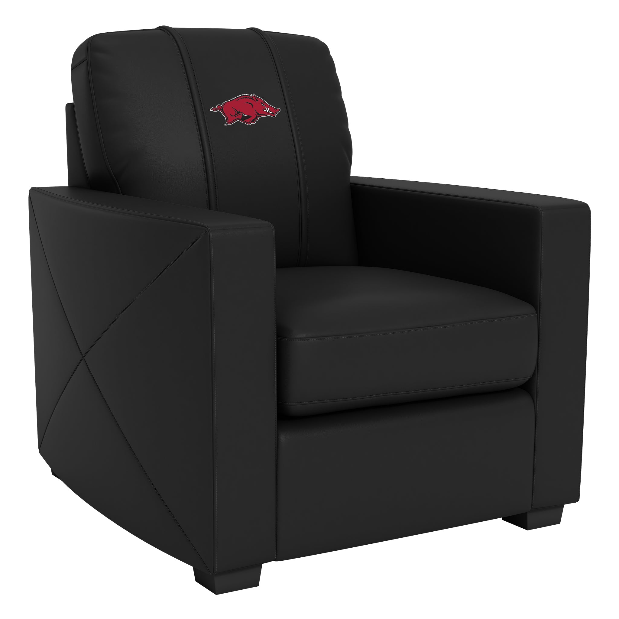 Arkansas Razorbacks Silver Club Chair with Arkansas Razorbacks Logo  