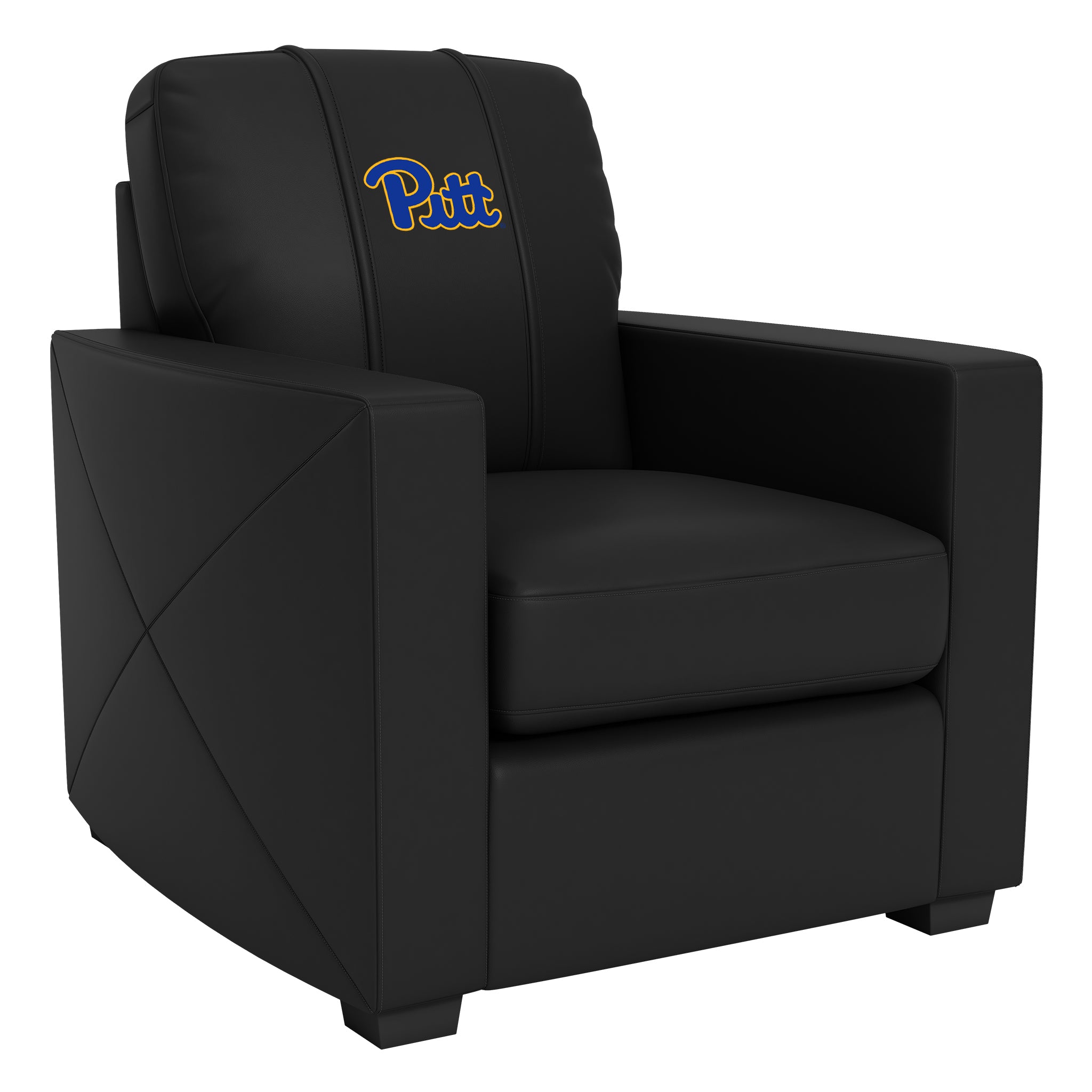 Pittsburgh Panthers Silver Club Chair with Pittsburgh Panthers Logo