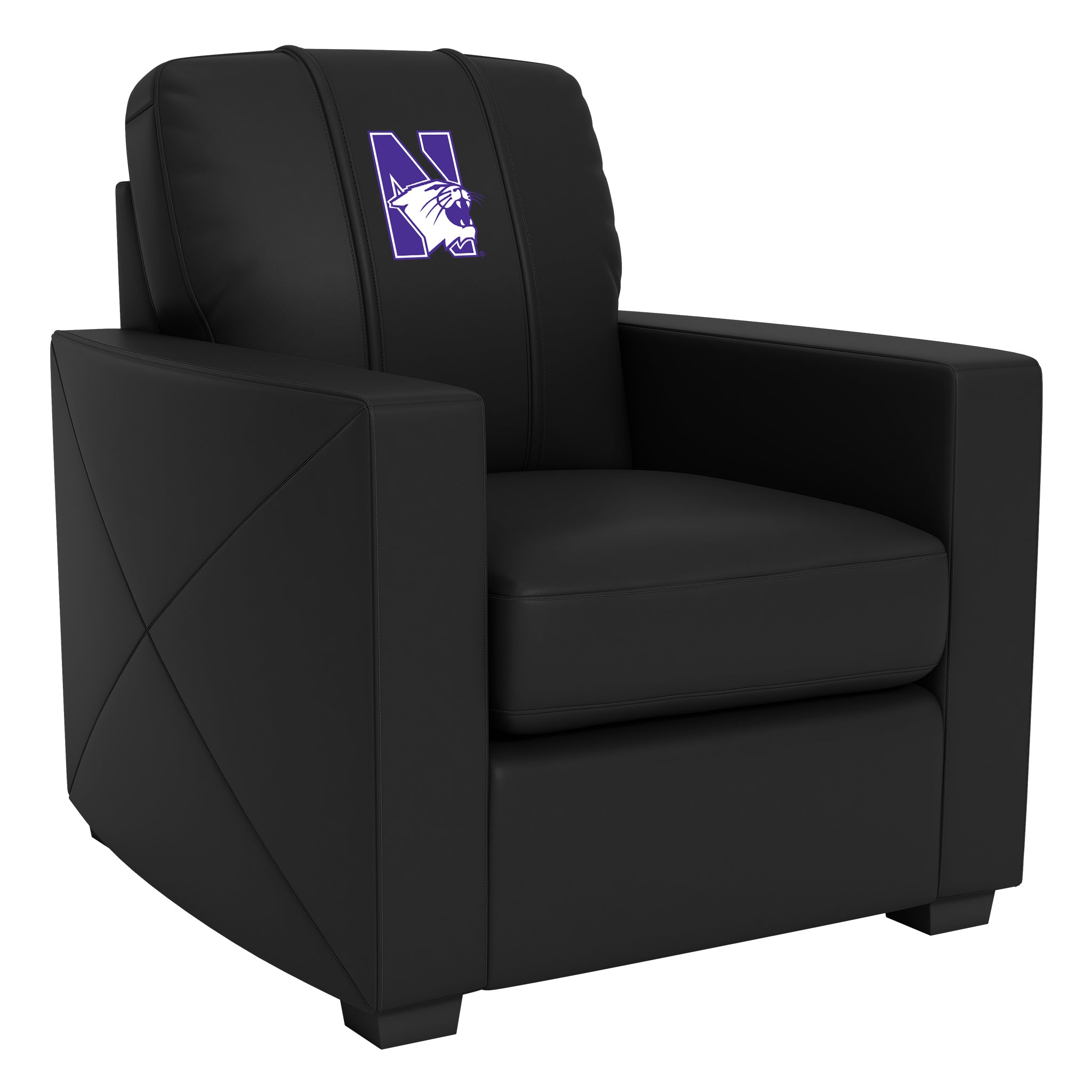 Northwestern Wildcats Silver Club Chair with Northwestern Wildcats Logo