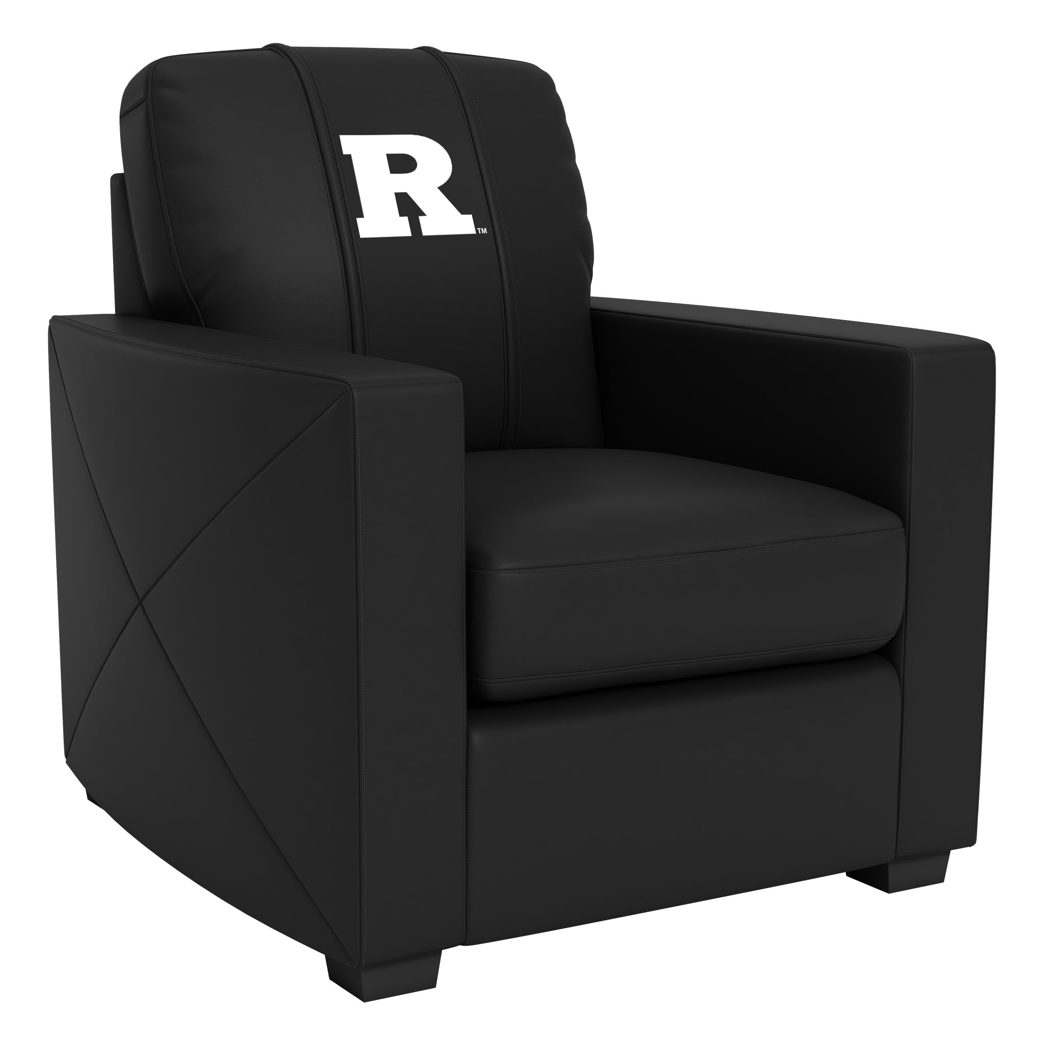 Rutgers Scarlet Knights Silver Club Chair with Rutgers Scarlet Knights White Logo