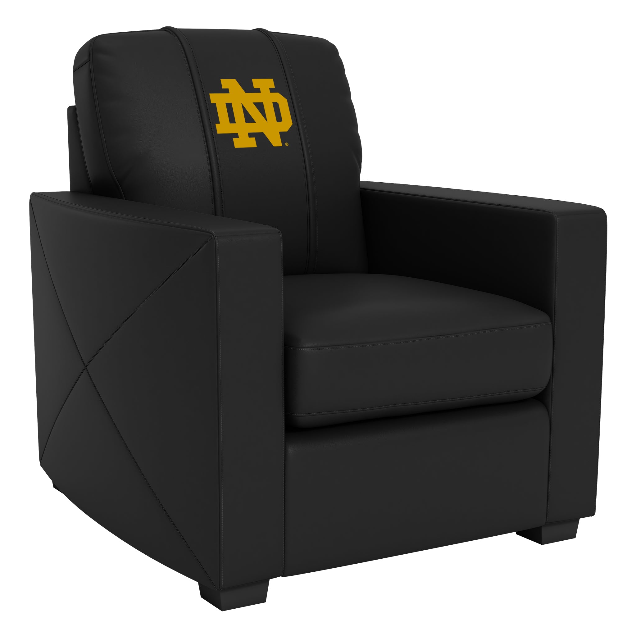 Notre Dame Silver Club Chair with Notre Dame Primary Logo