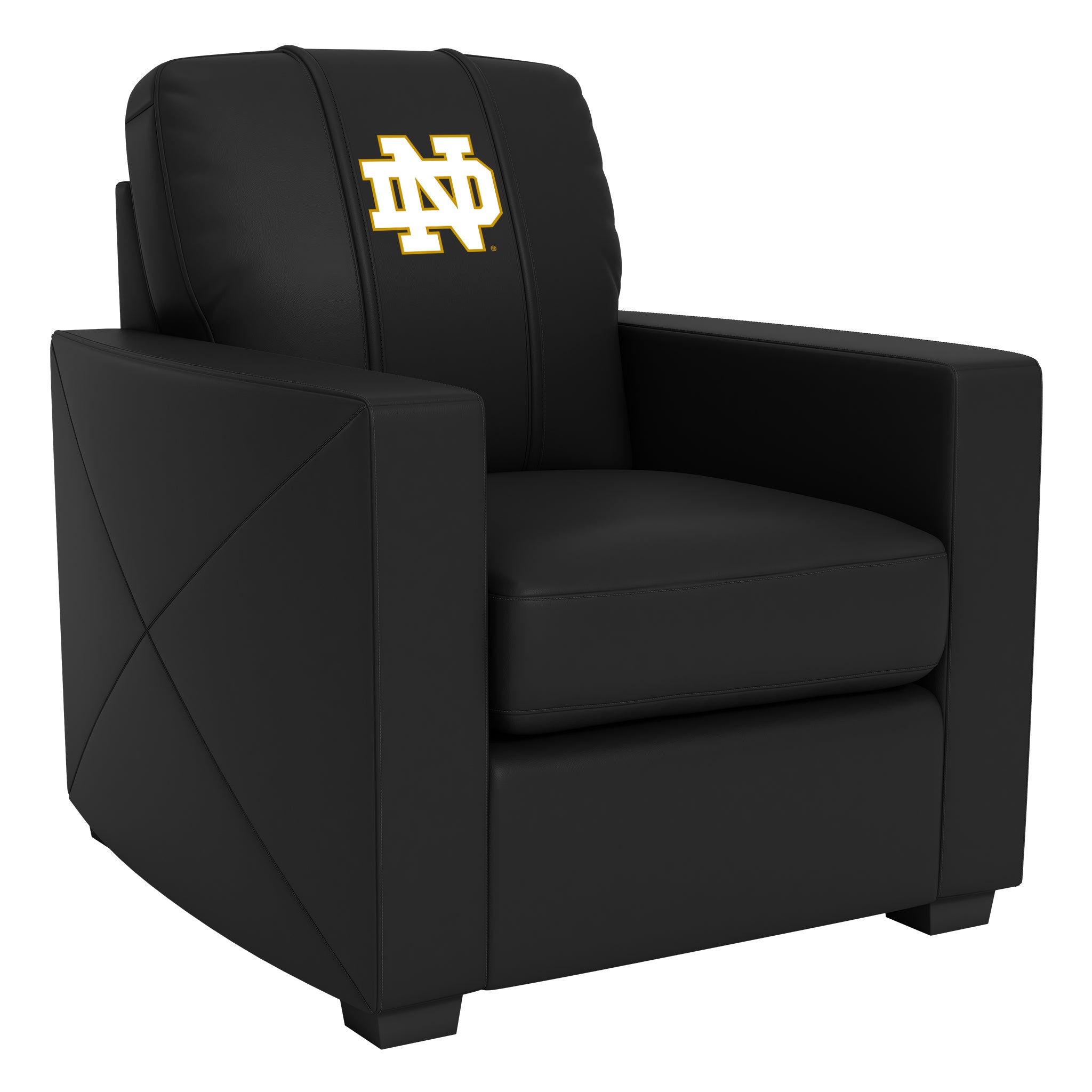 Notre Dame Silver Club Chair with Notre Dame Secondary Logo