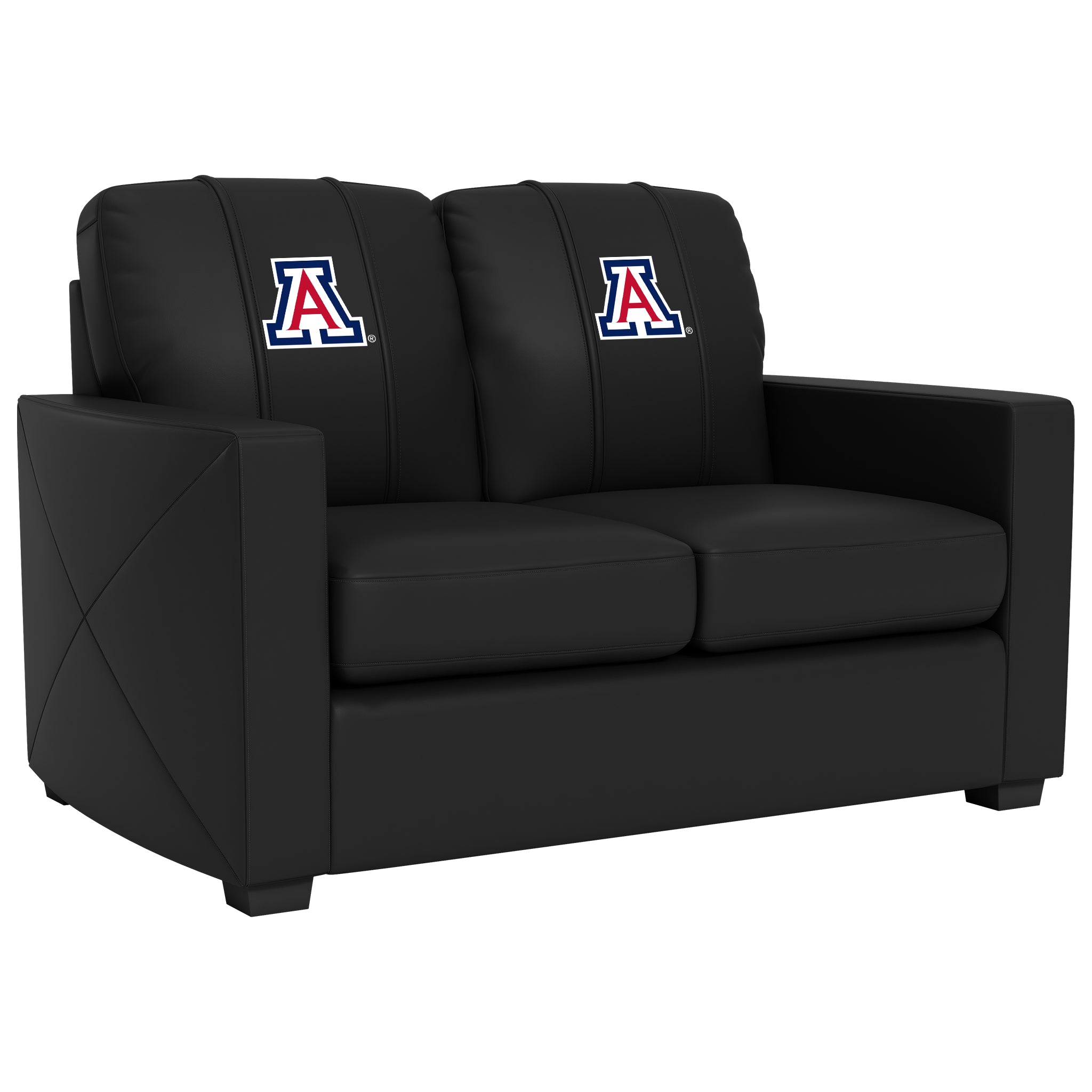 Arizona Wildcats  Silver Loveseat with Arizona Wildcats Logo