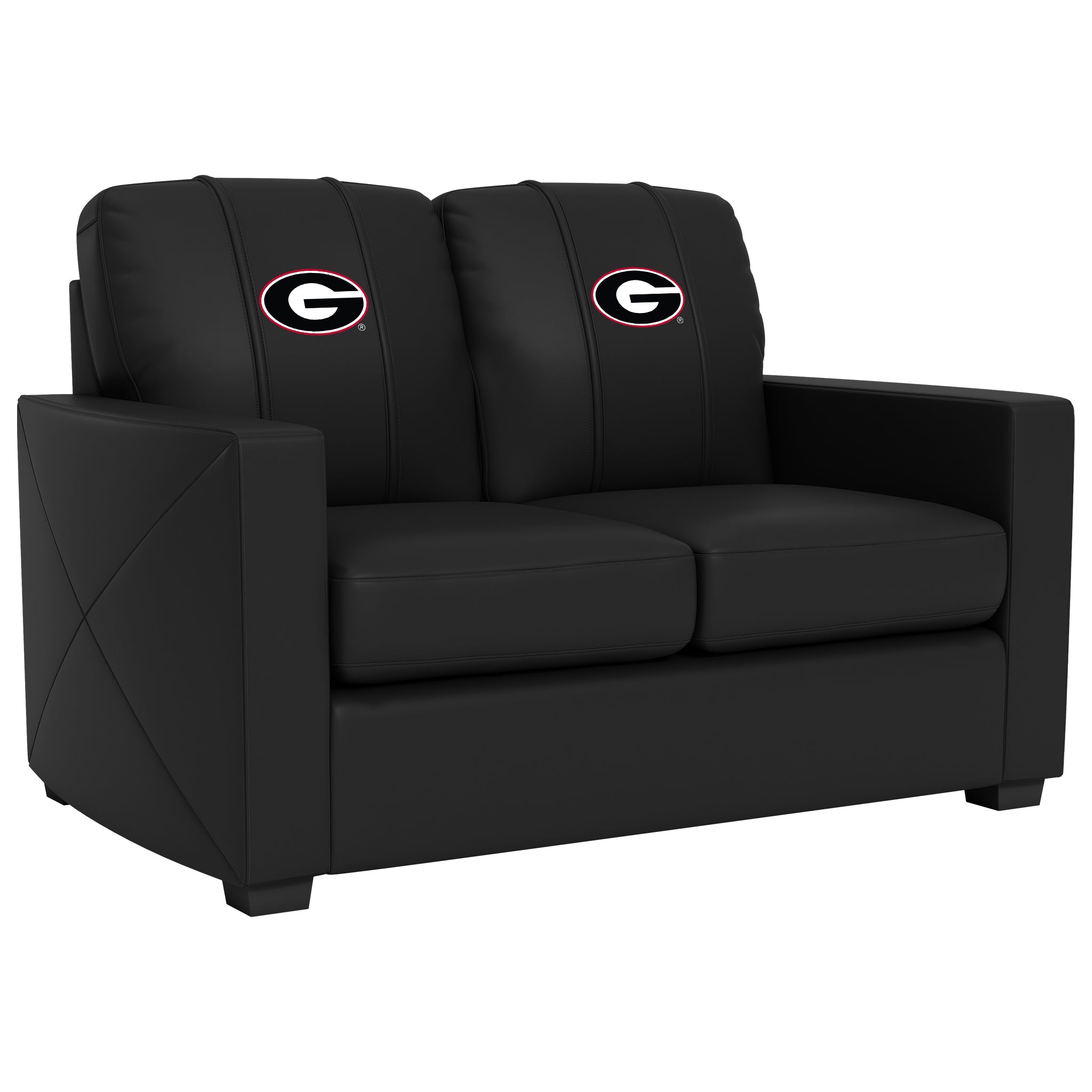 Georgia Bulldogs  Silver Loveseat with Georgia Bulldogs Logo