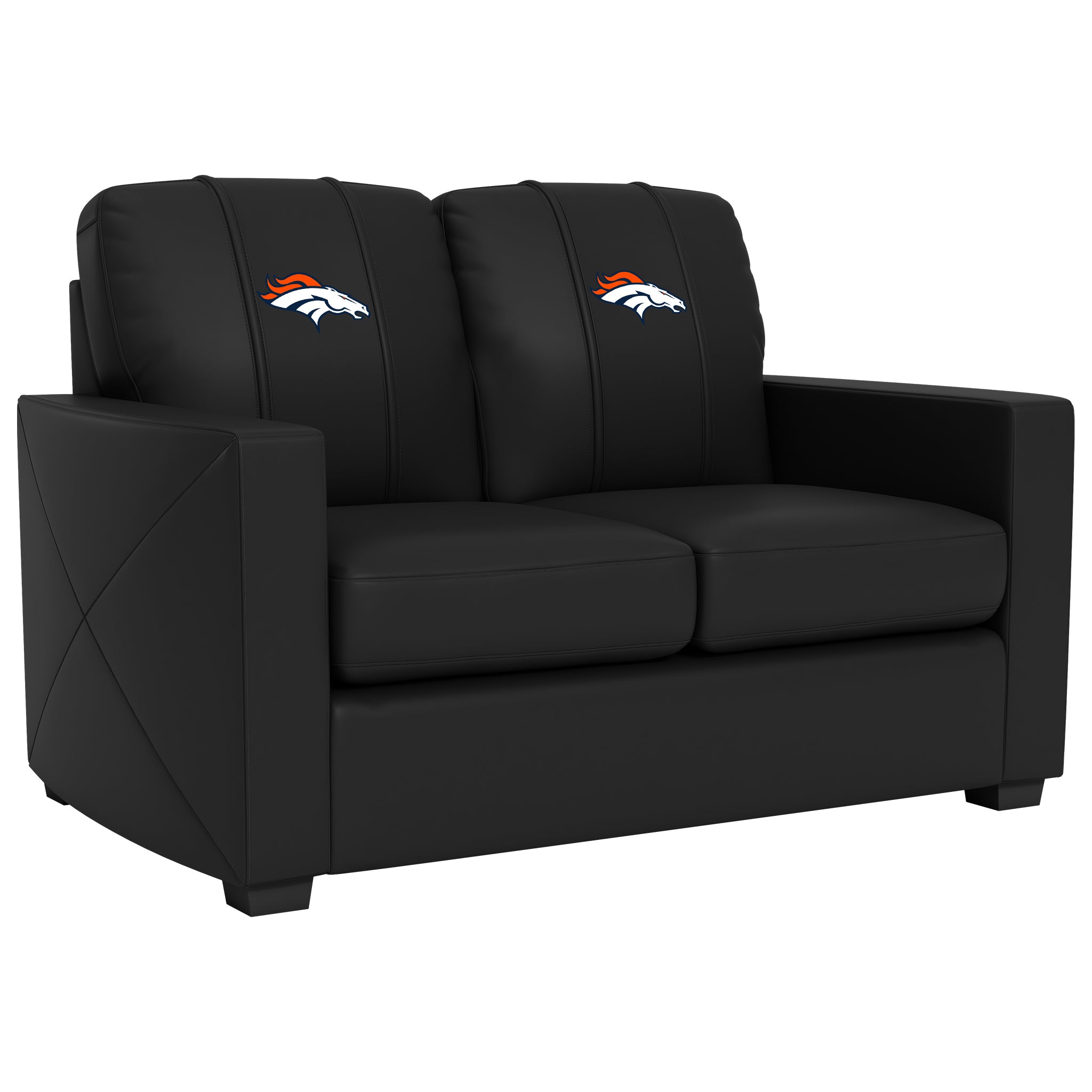 Denver Broncos  Silver Loveseat 